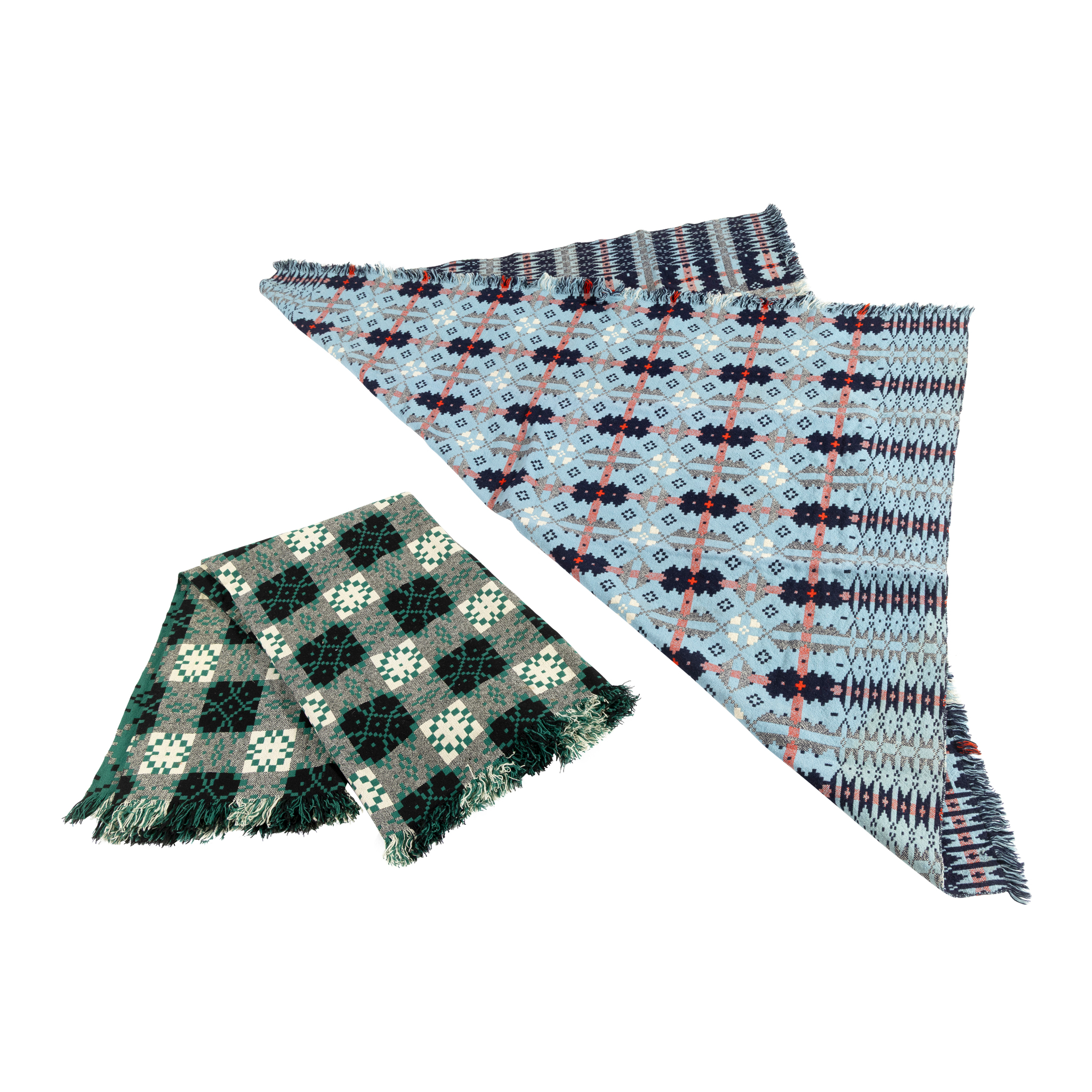 TWO WOOLLEN WELSH BLANKETS