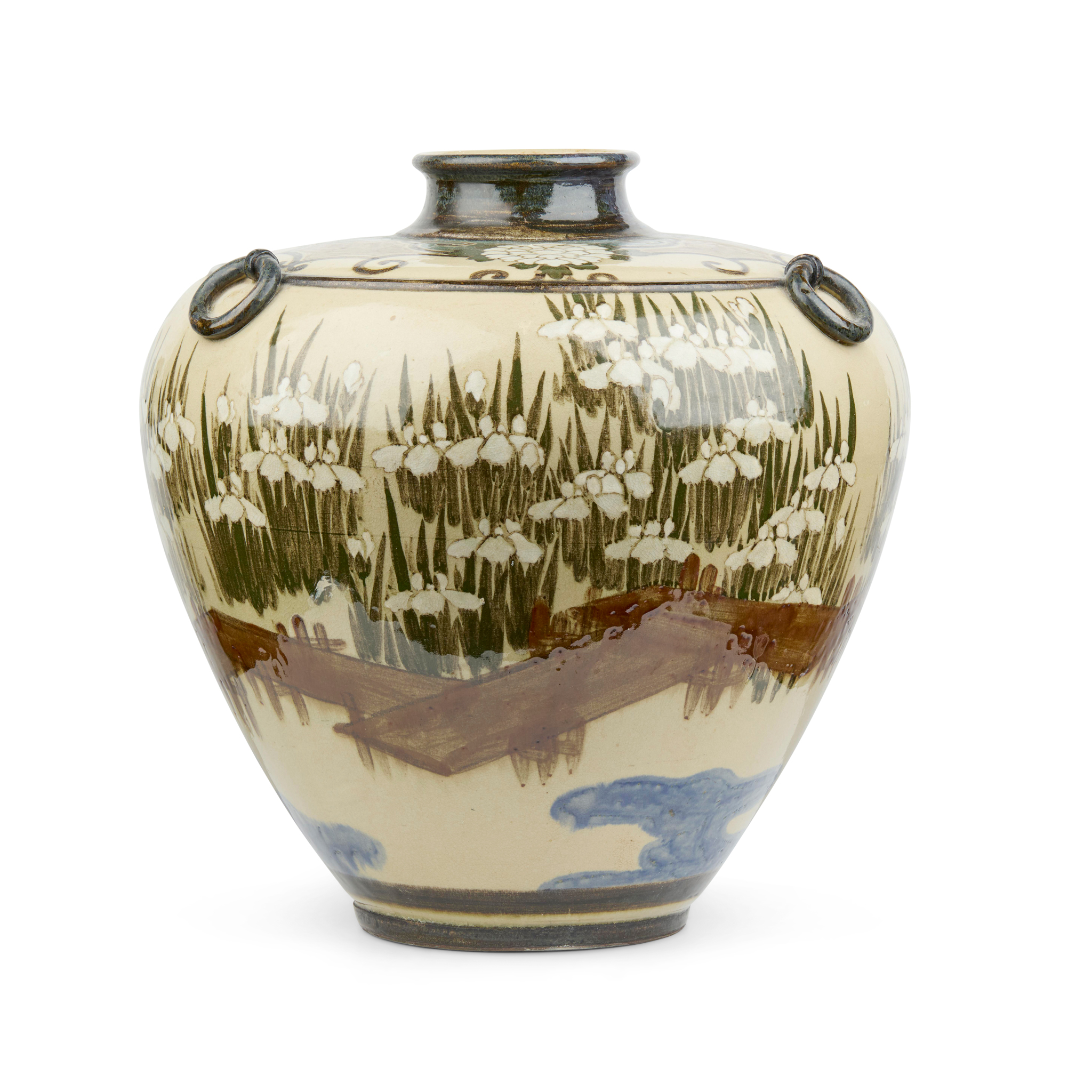 JAPANESE EARTHENWARE TEA STORAGE JAR, OCHATSUBO
