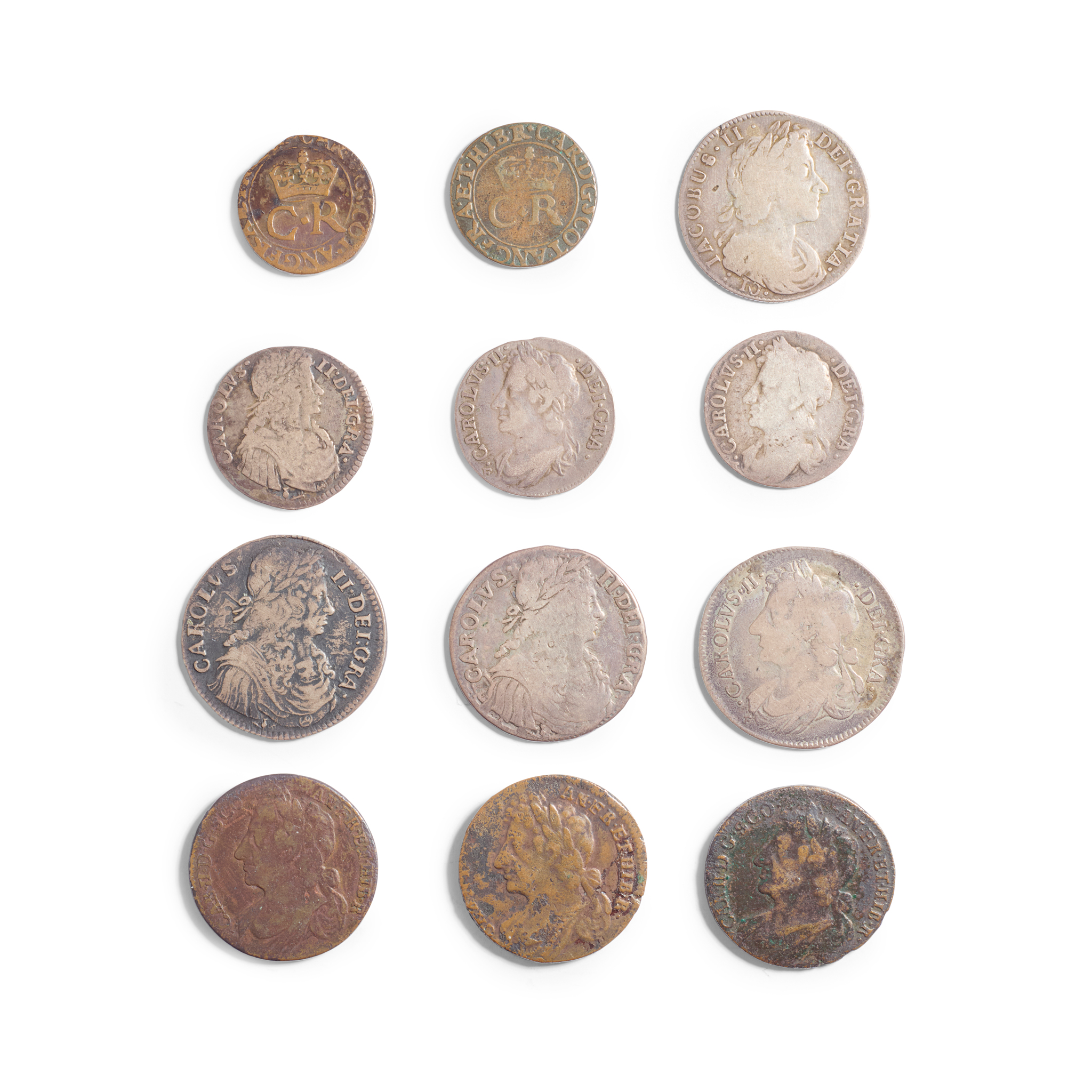 A COLLECTION OF CHARLES II SCOTTISH COINS