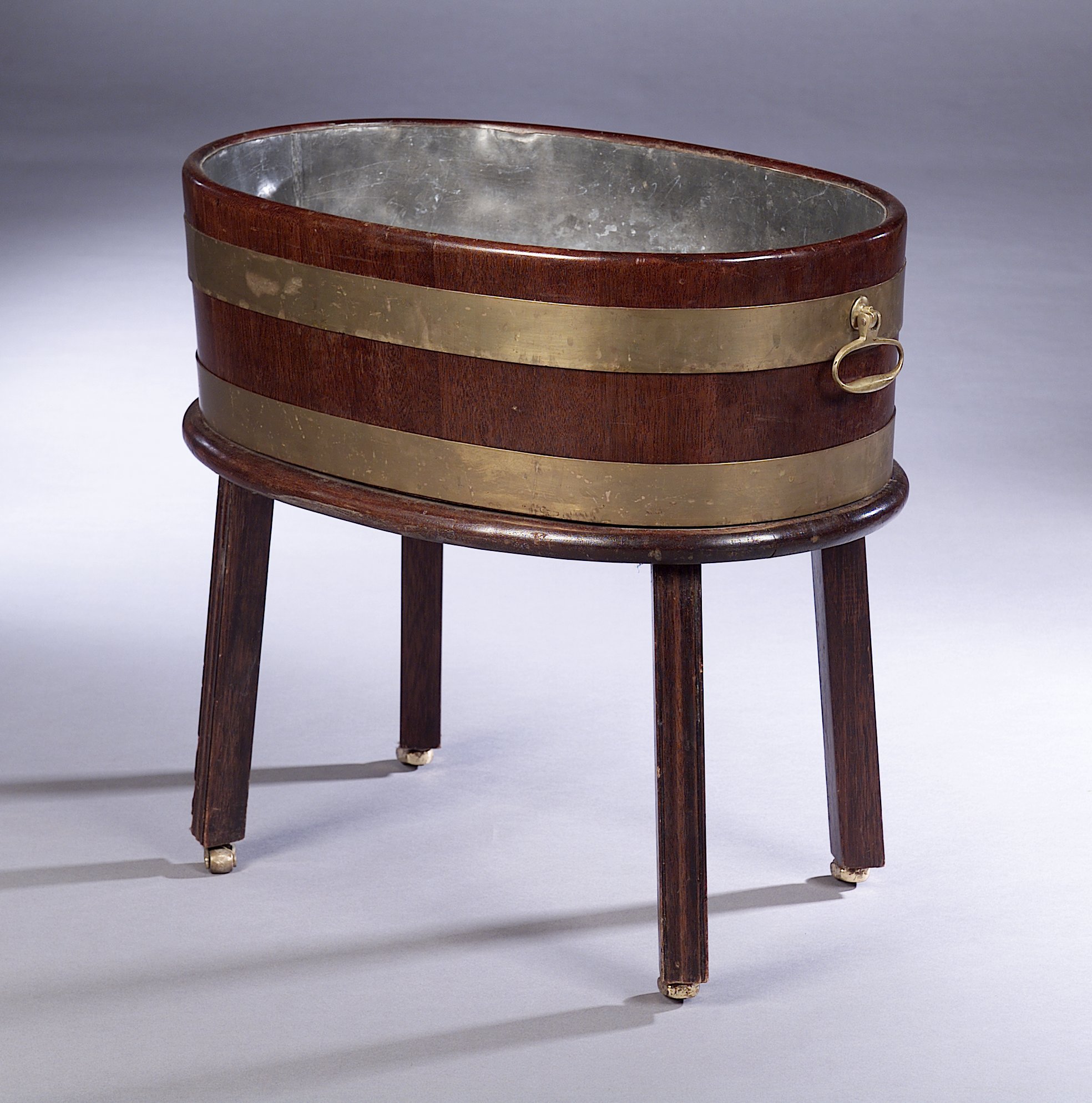 A mahogany wine cooler