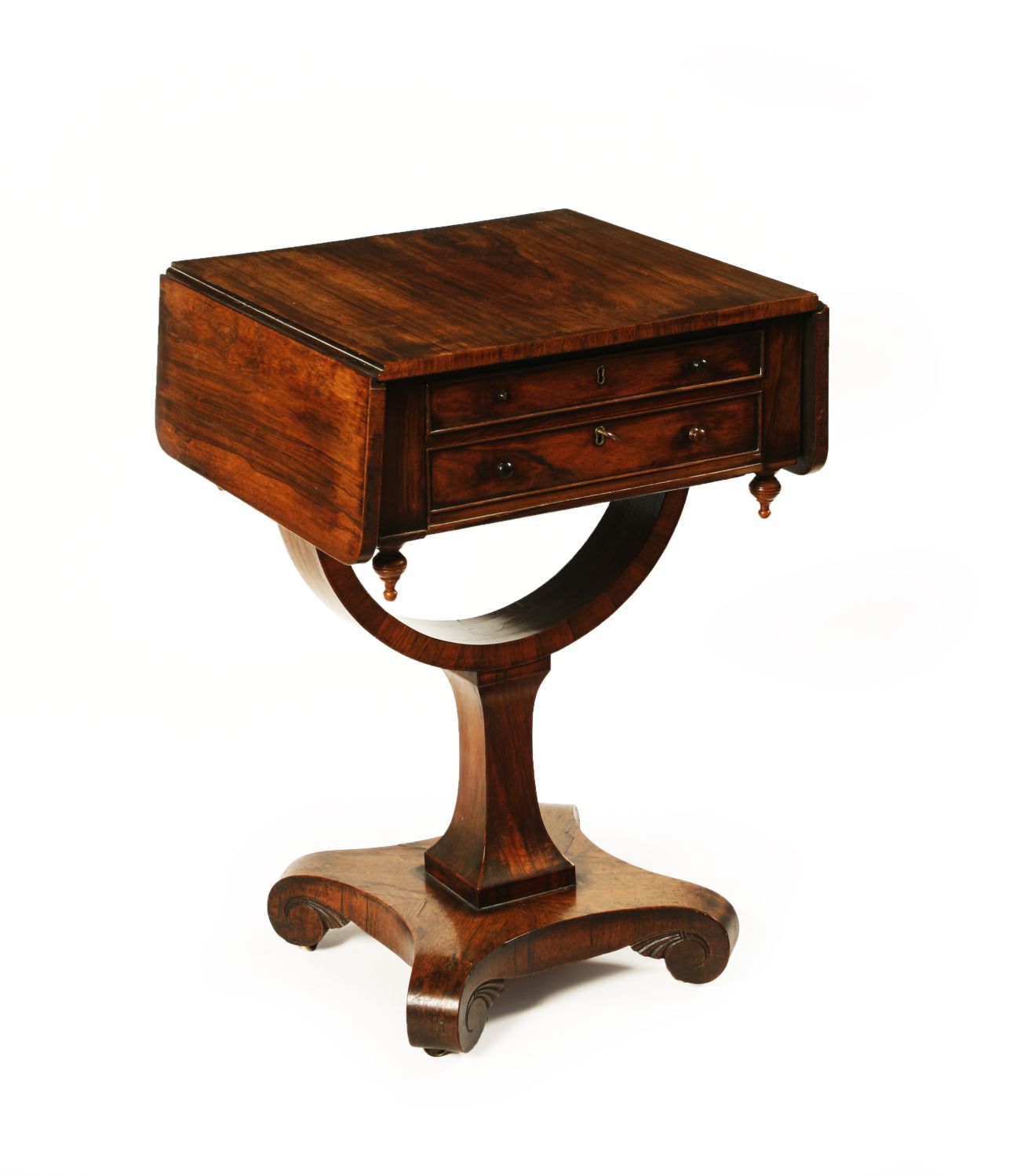 GEORGE IV ROSEWOOD WORK TABLE