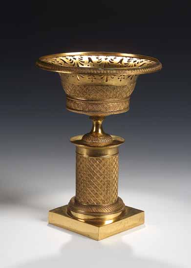 A Regency gilt brass tazza