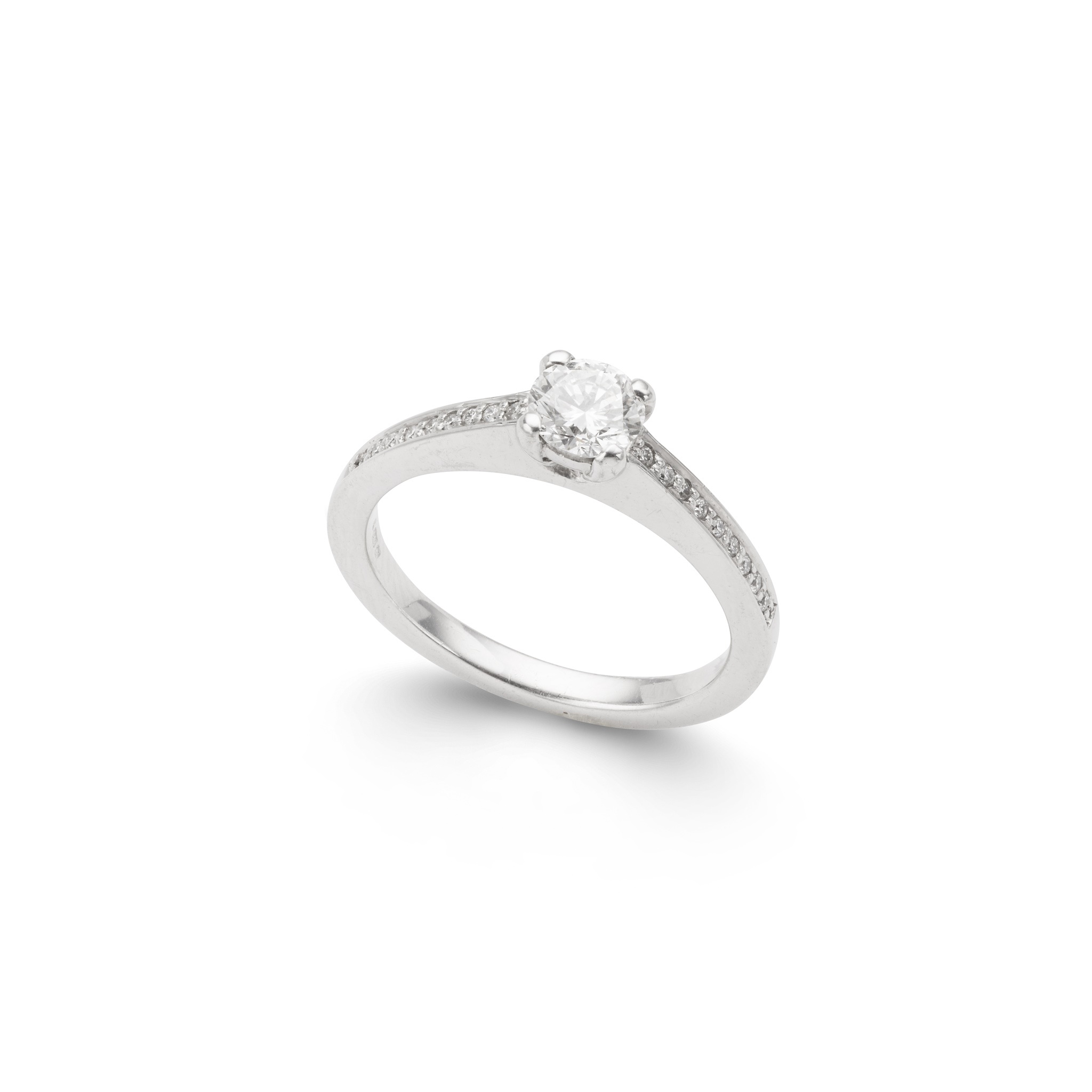 A diamond single-stone ring