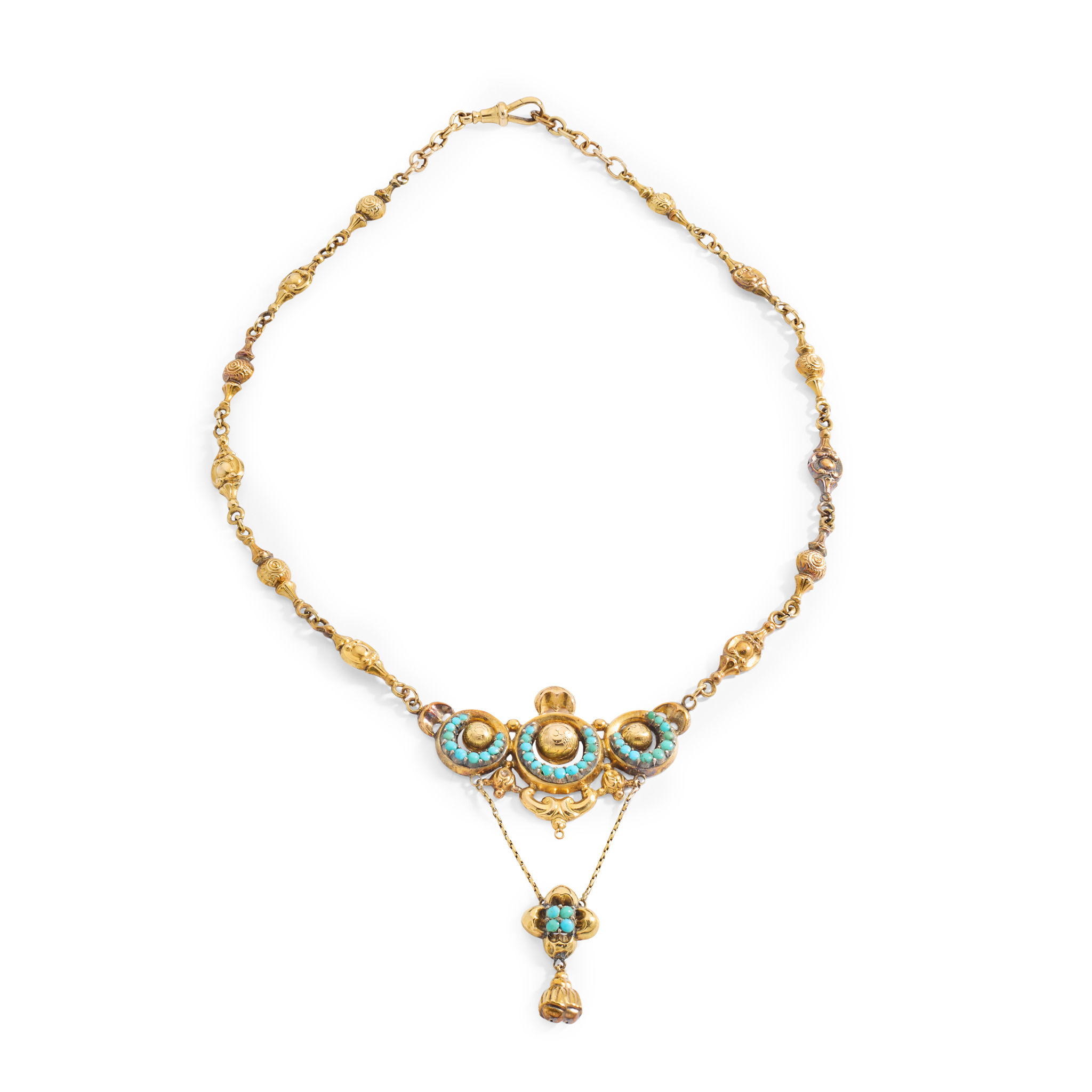 An early 20th century turquoise necklace