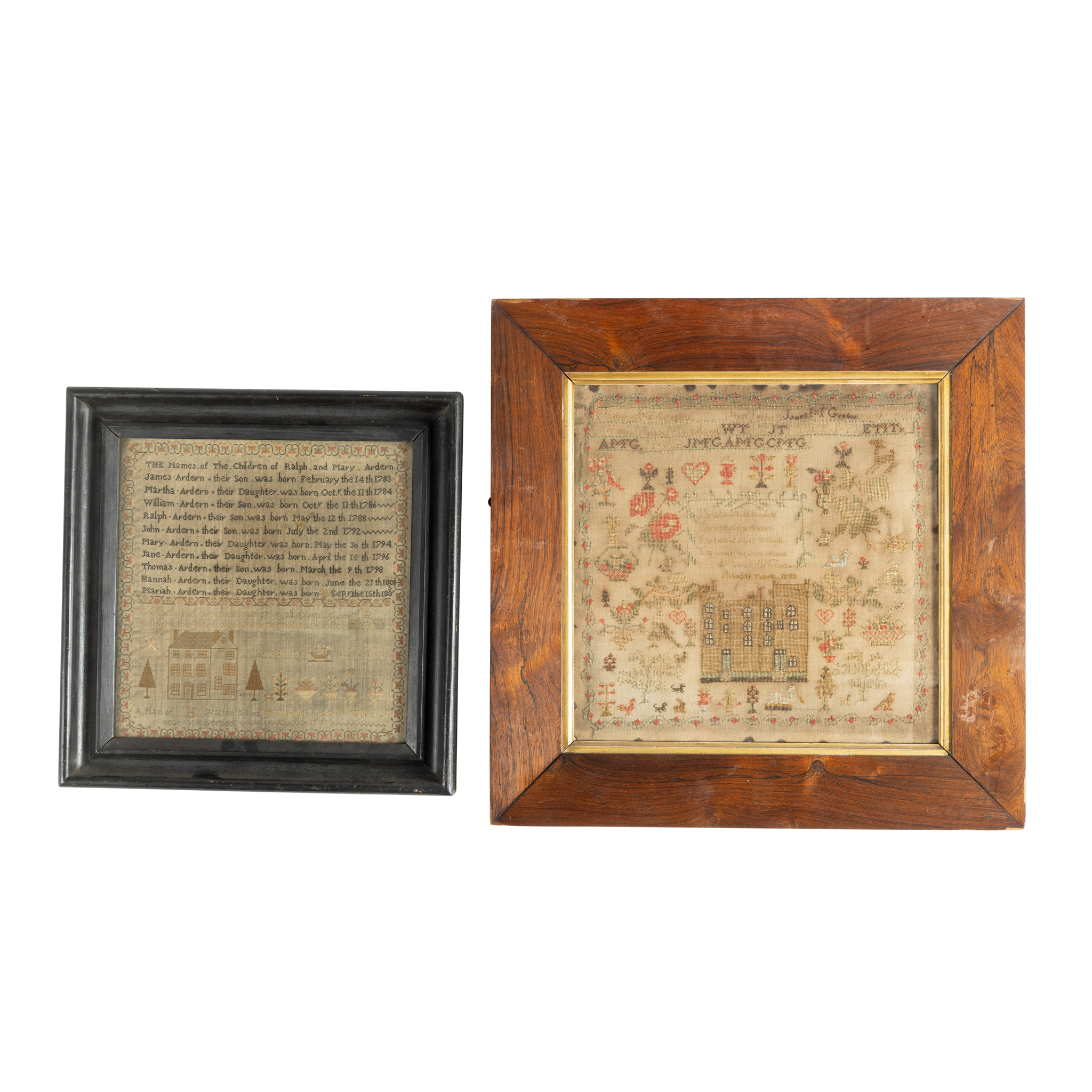 TWO NEEDLEWORK SAMPLERS
