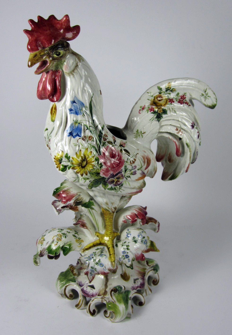 NOVE FAIENCE COCKEREL