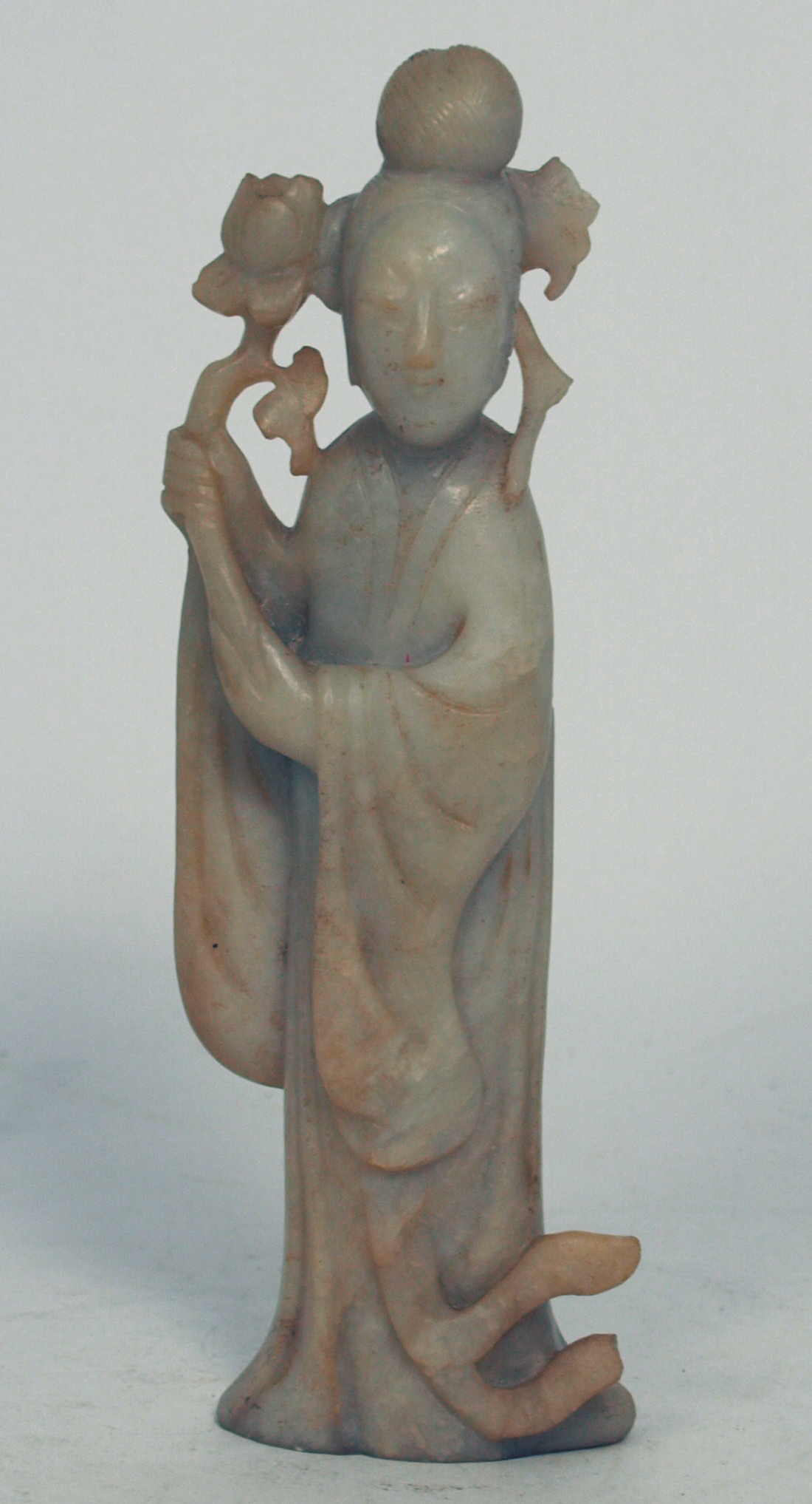 CHINESE WHITE JADE FIGURE OF A LADY
