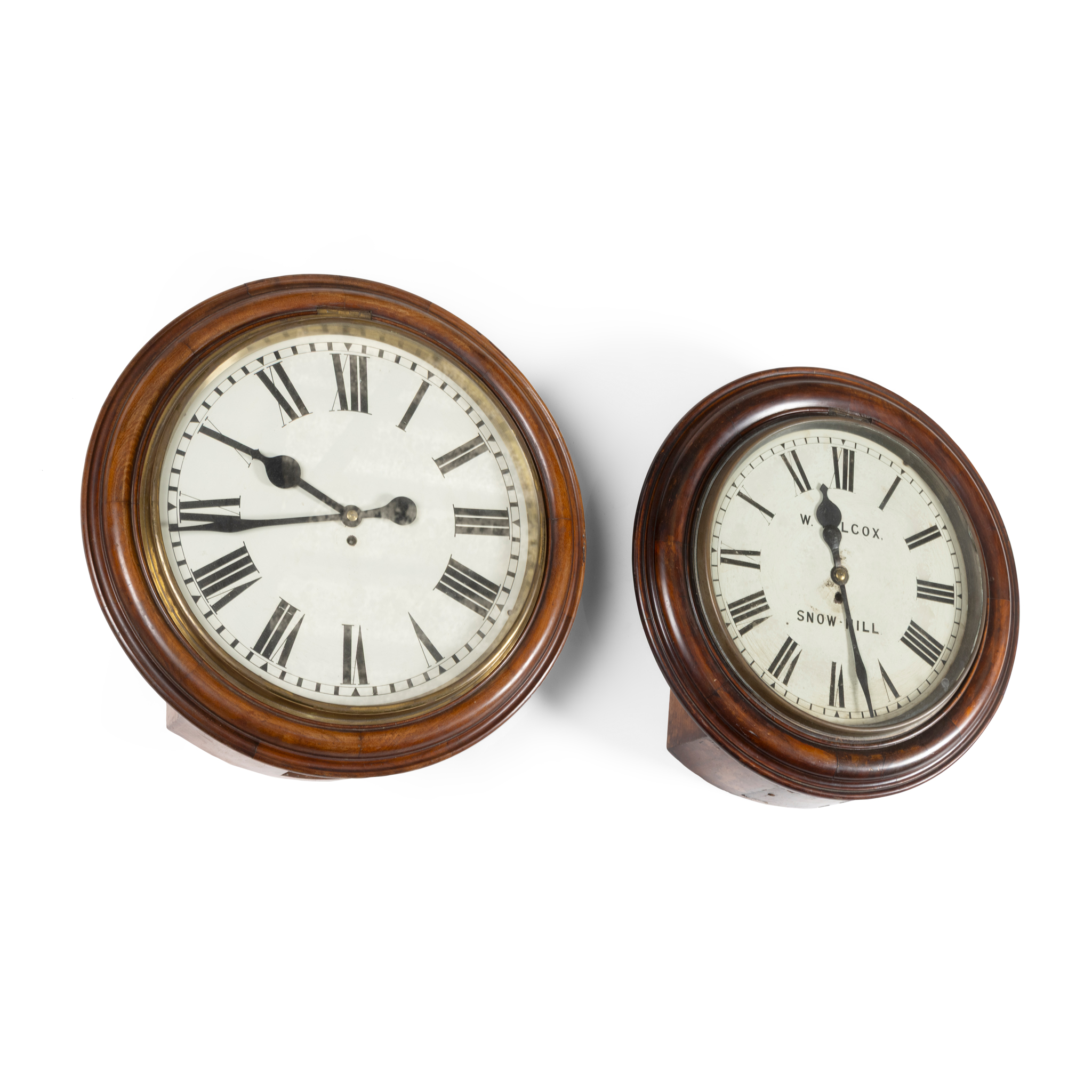A VICTORIAN MAHOGANY WALL TIMEPIECE