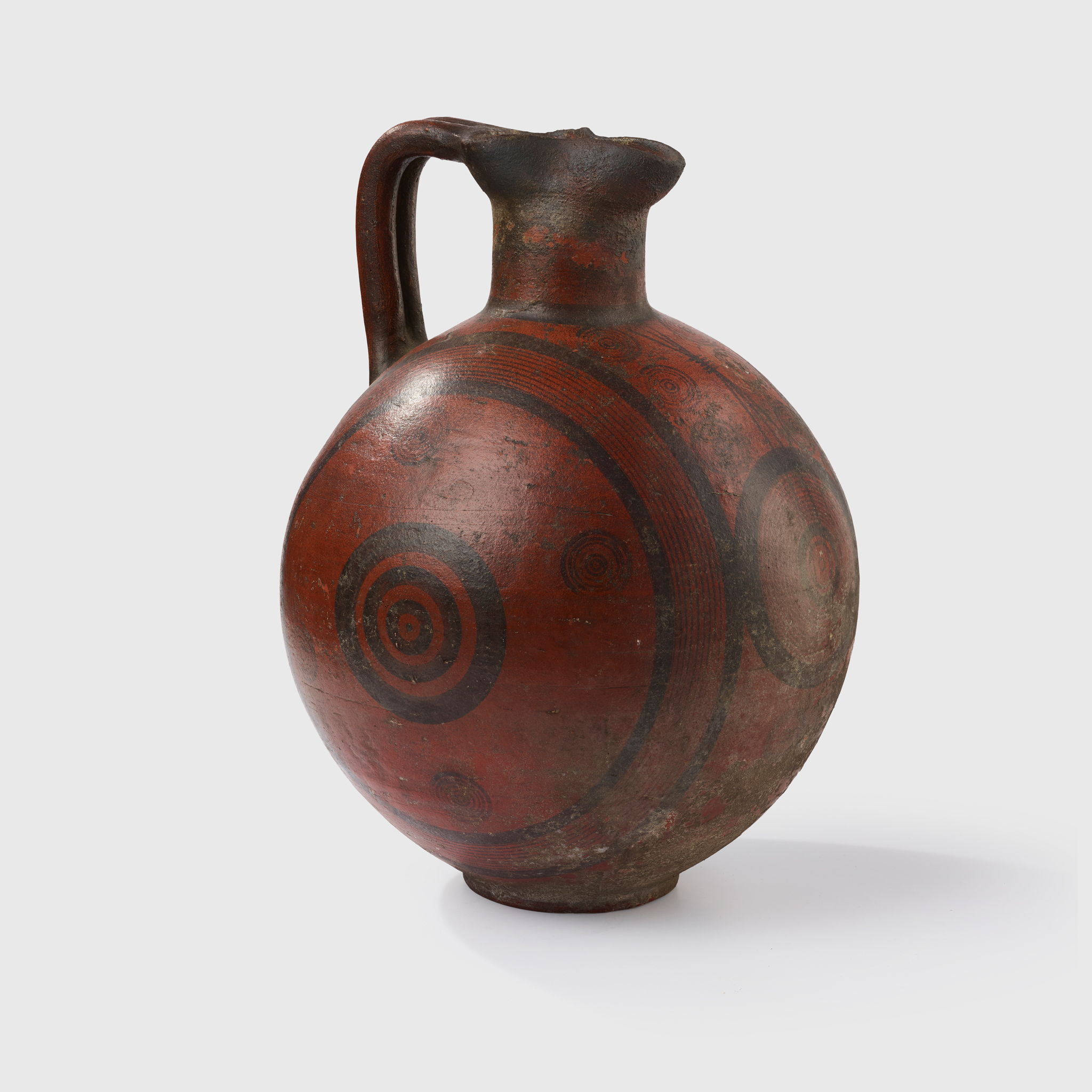ANCIENT CYPRIOT BLACK-ON-RED (II) WARE OINOCHOE
