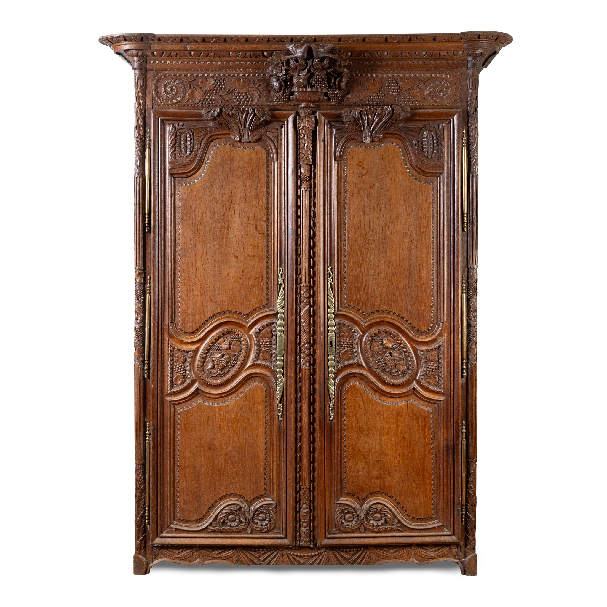 A FRENCH OAK ARMOIRE