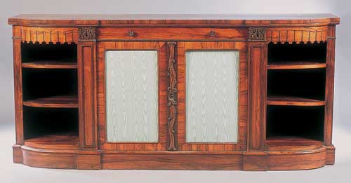 An early Victorian rosewood credenza