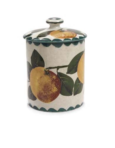 A Wemyss preserve jar and cover,