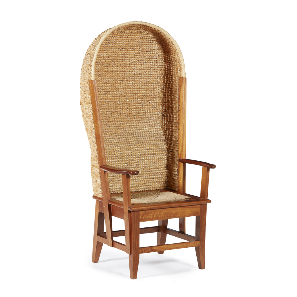 A SCOTTISH OAK-FRAMED ORKNEY CHAIR