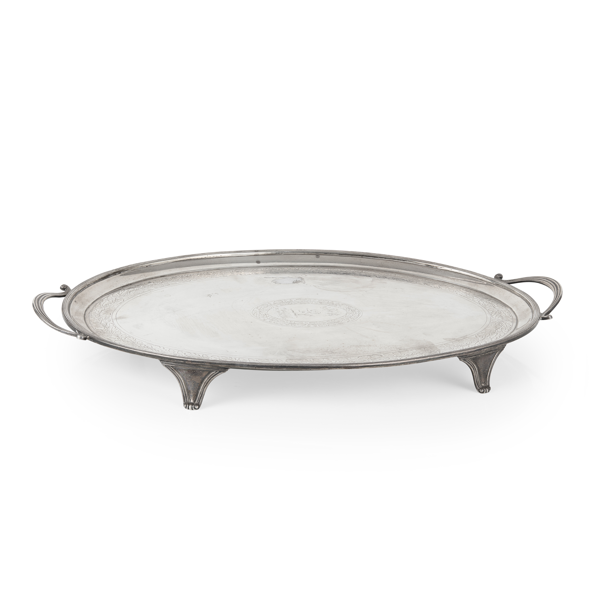 A GEORGE III TWIN-HANDLED TRAY