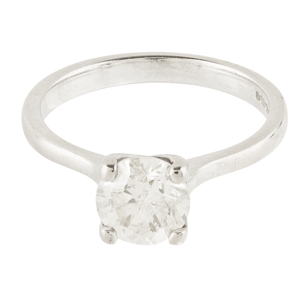 A single stone diamond set ring
