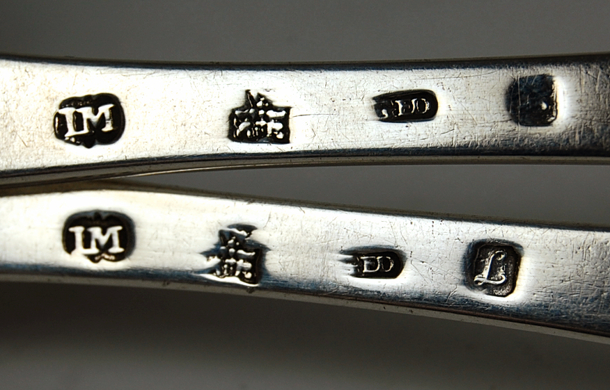 A pair of George II tablespoons