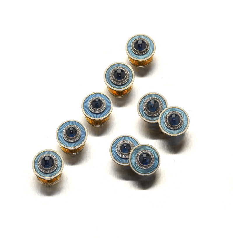 An 18ct gold mounted gentleman’s dress set