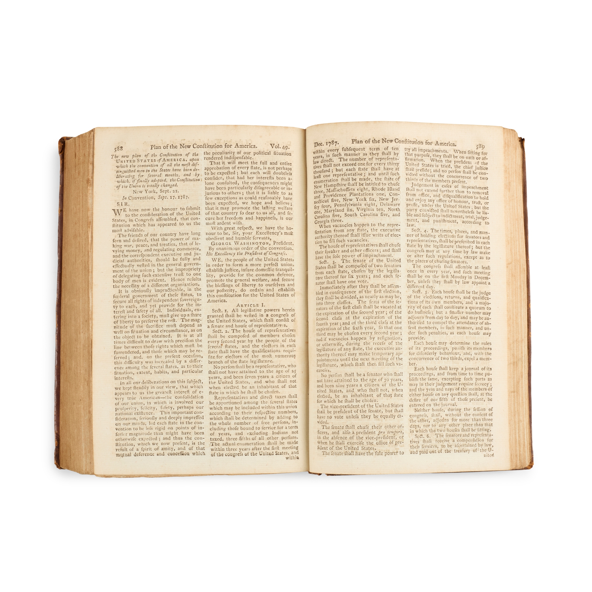 Plan of the New Constitution for America