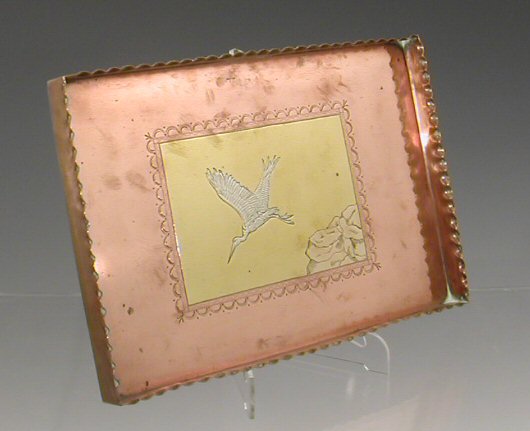 A Benham & Froud galleried copper tray,