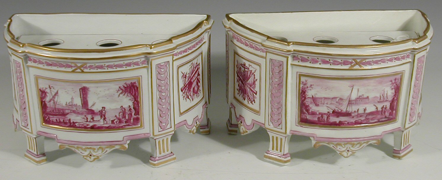 A pair of late 19th/early 20th century Continental bough pots,