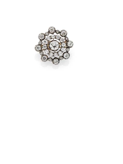 A Victorian diamond set brooch,