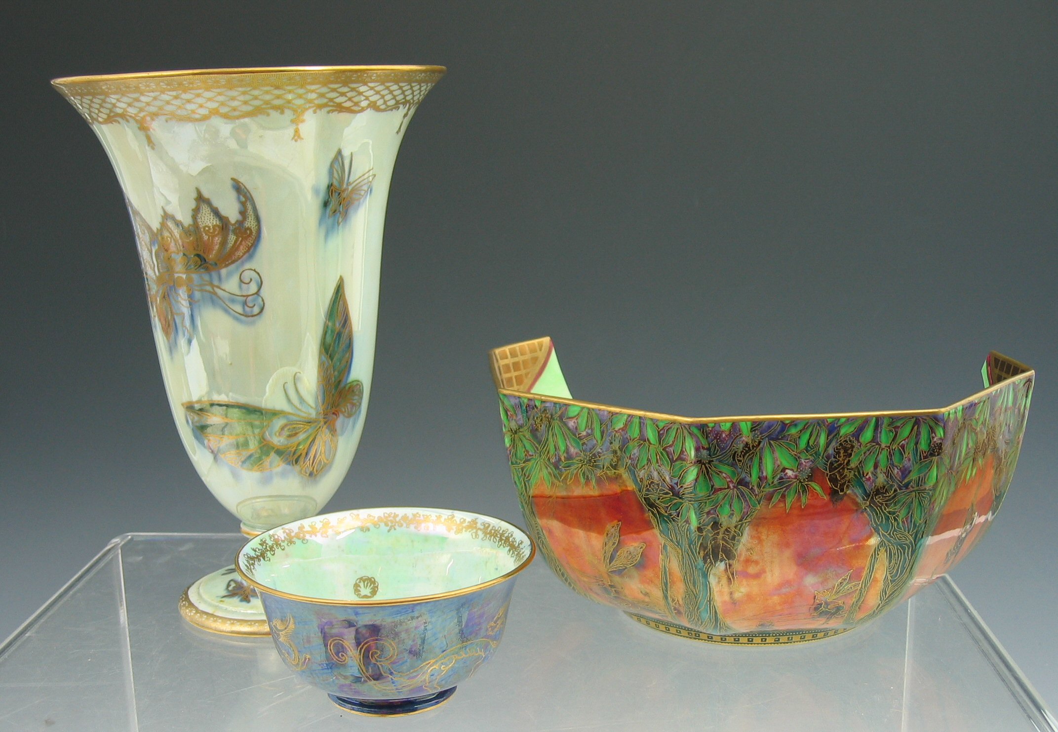 A Wedgwood lustre footed vase,