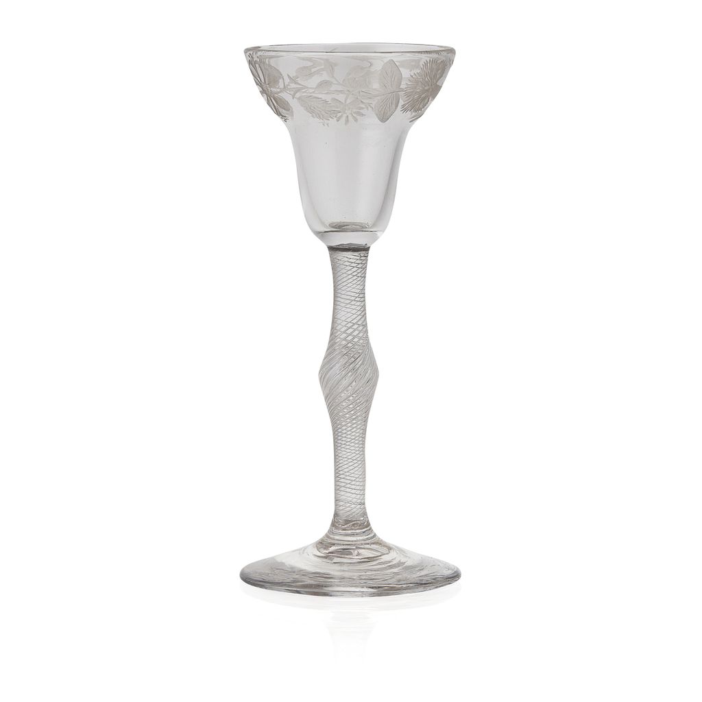 JACOBITE ENGRAVED WINE GLASS