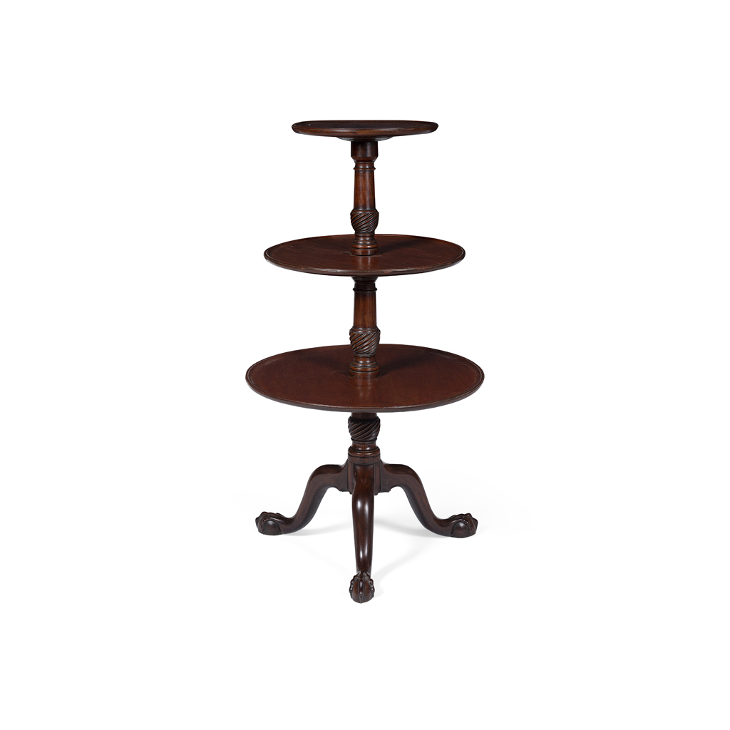 GEORGE III MAHOGANY DUMBWAITER