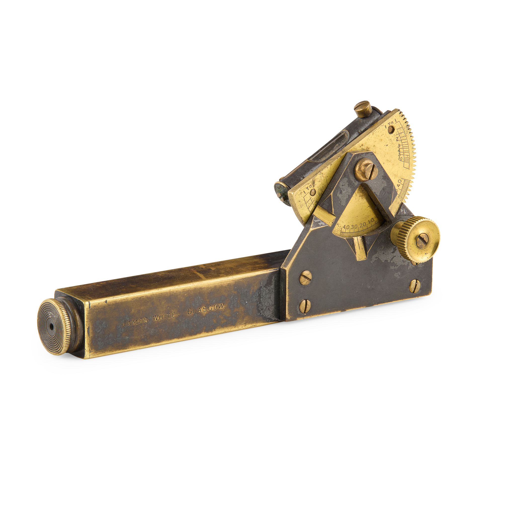 A SCOTTISH BRASS ABNEY LEVEL, BY JAMES WHITE, GLASGOW