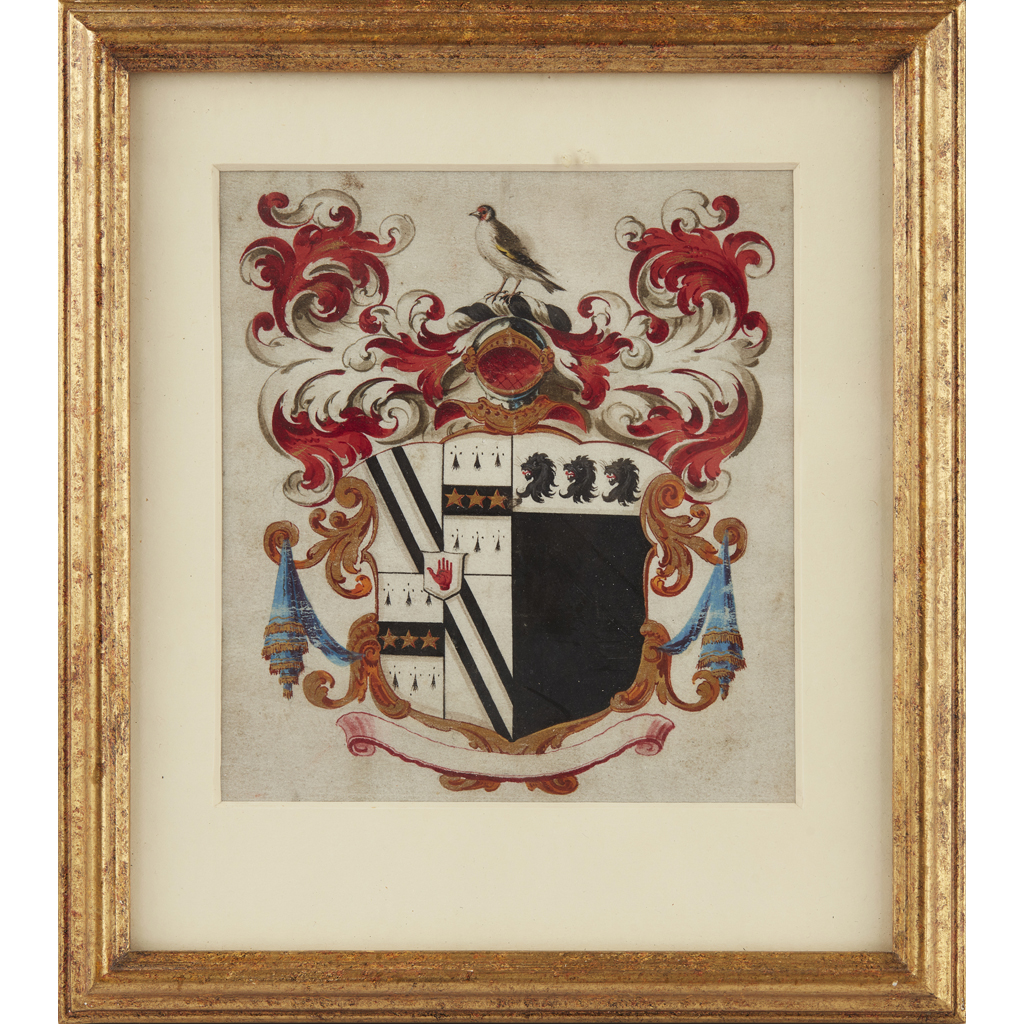 PAINTED COAT OF ARMS ON PAPER