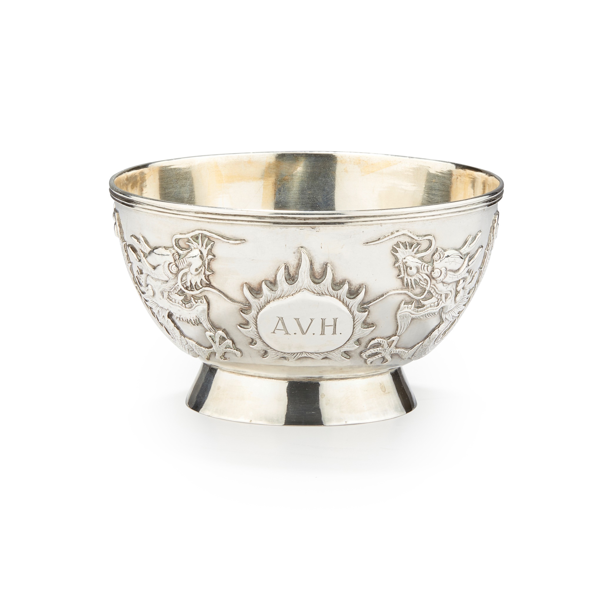 A CHINESE EXPORT SILVER BOWL