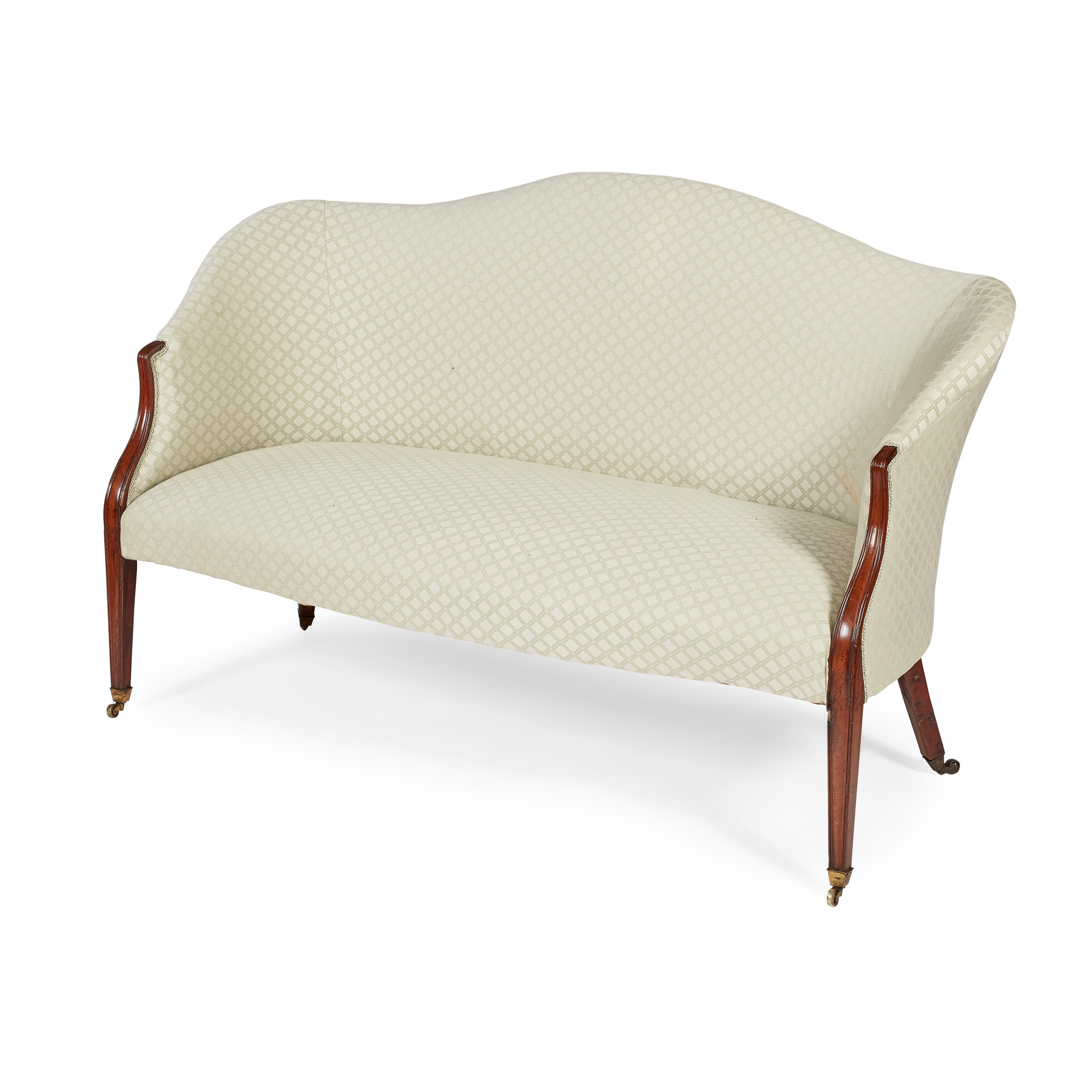 GEORGE III MAHOGANY FRAMED SOFA