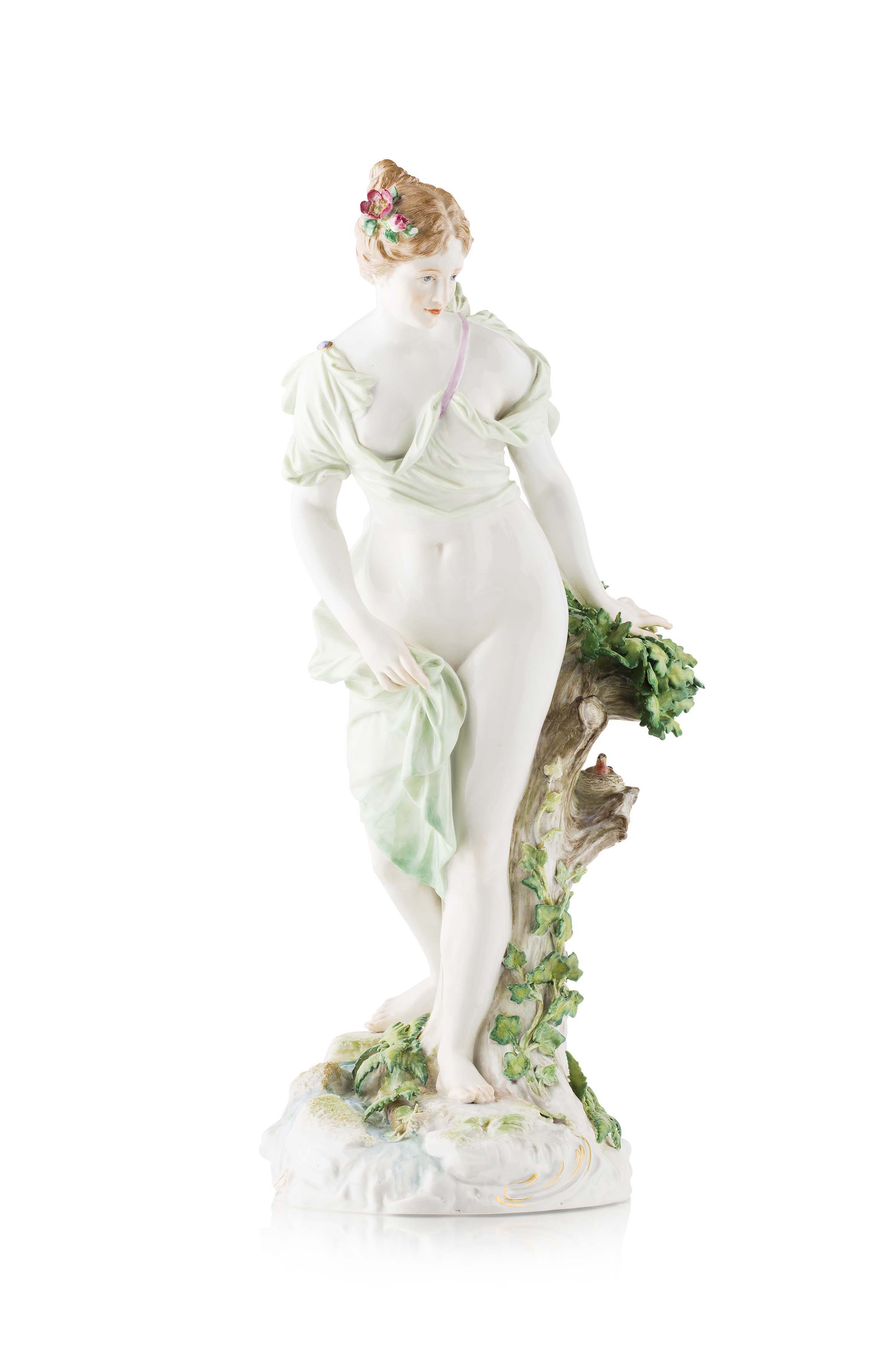 MEISSEN PORCELAIN FIGURE OF A NYMPH
