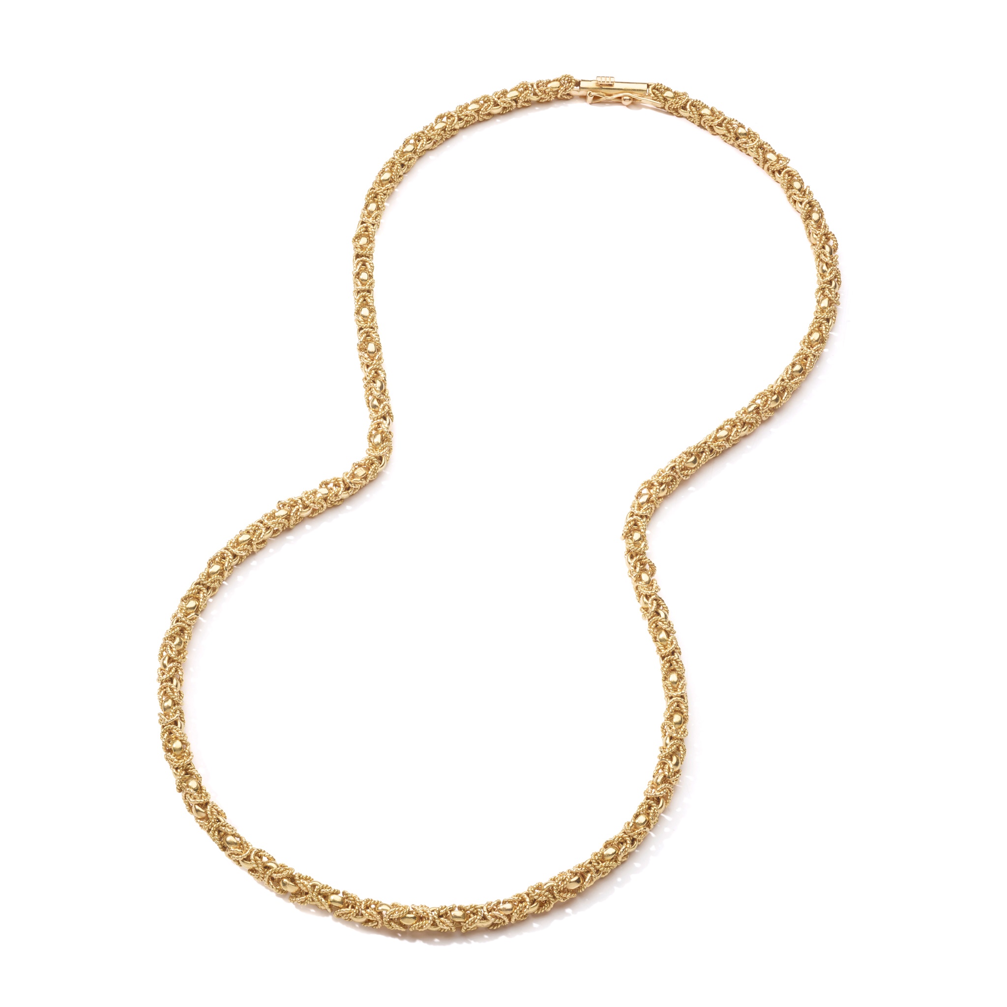 A fancy-link necklace