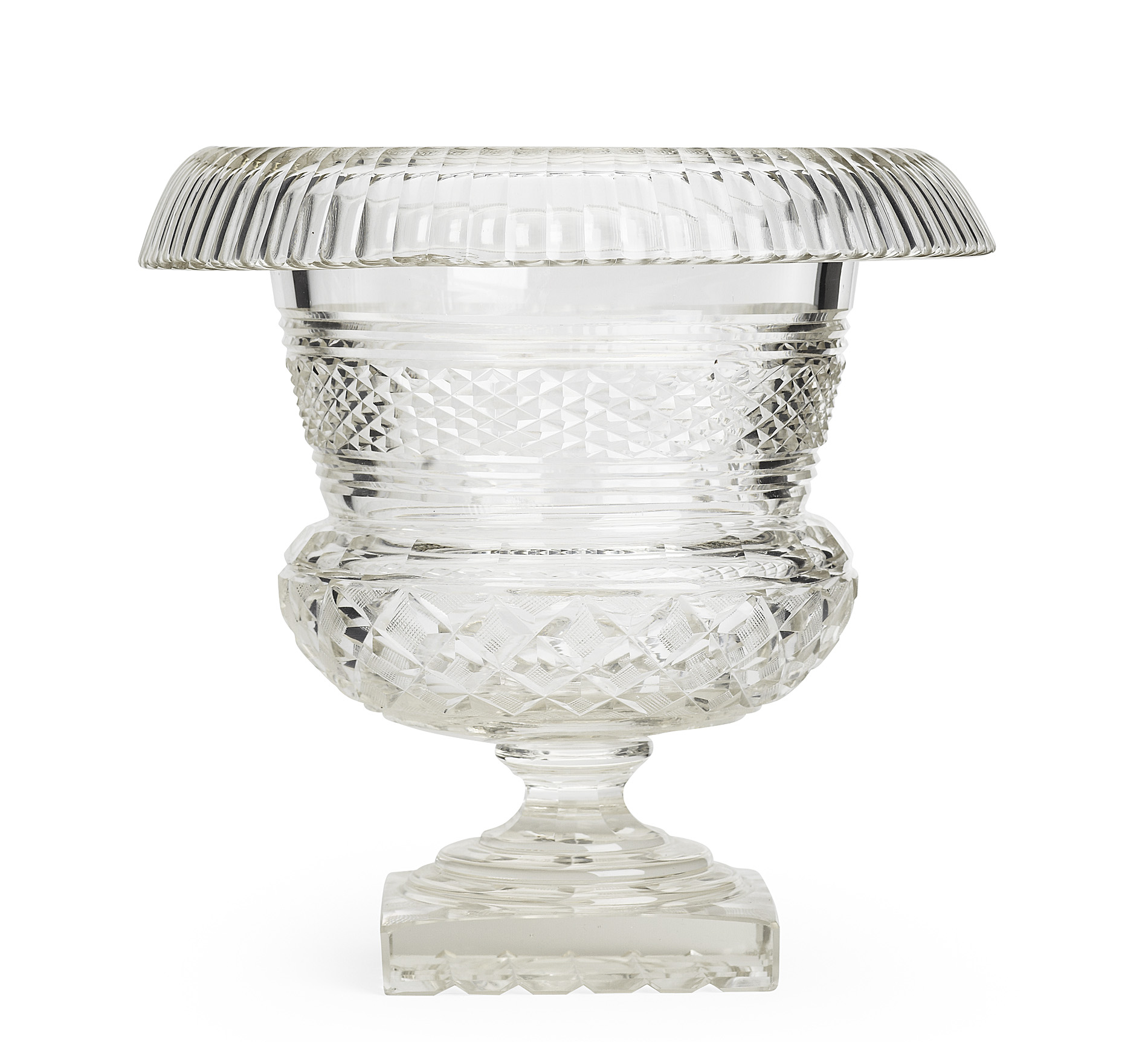 REGENCY CUT GLASS URN