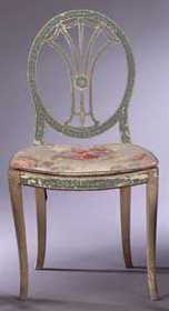 A George III overpainted parlour chair