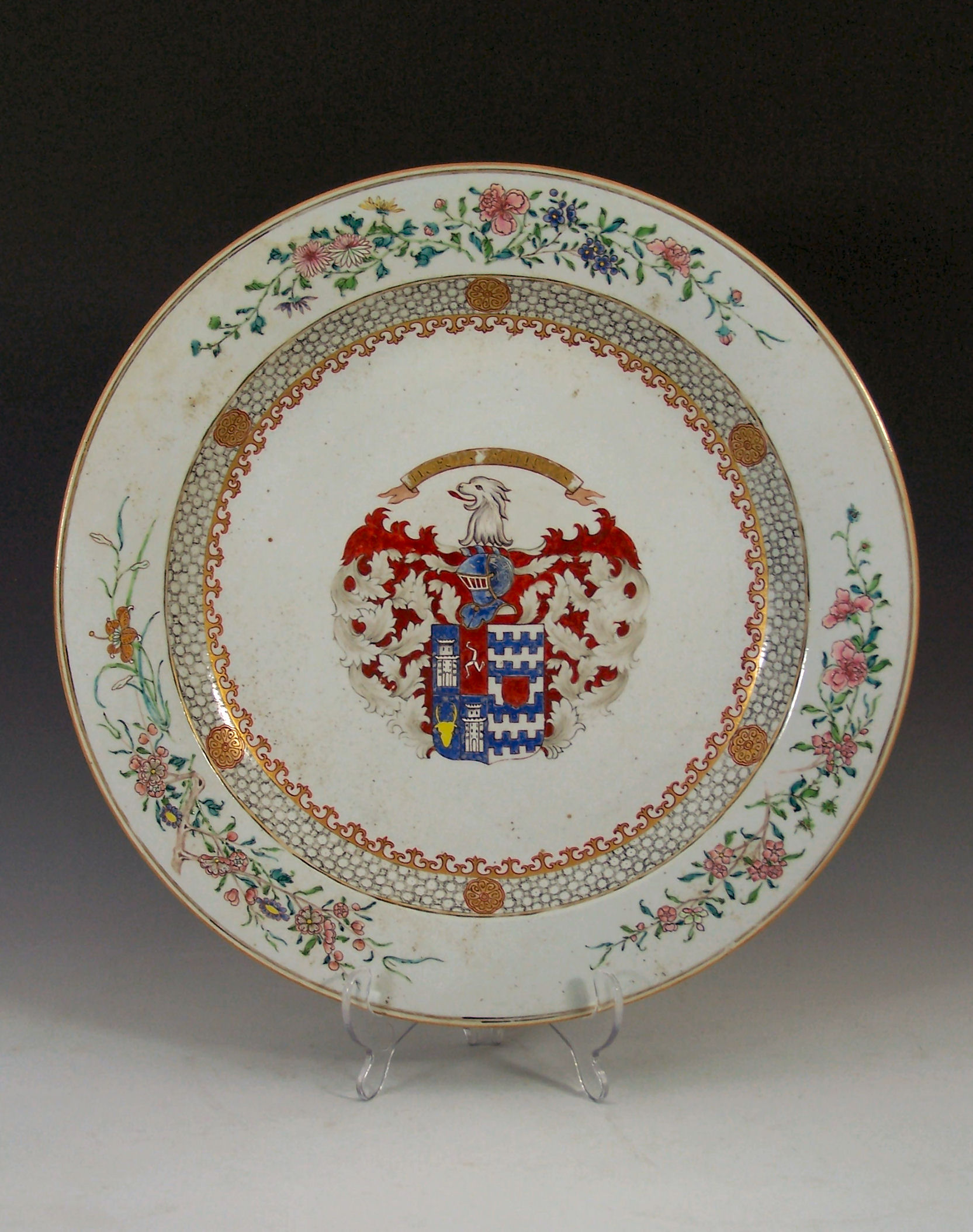 A Chinese export Armorial plate, circa 1733,