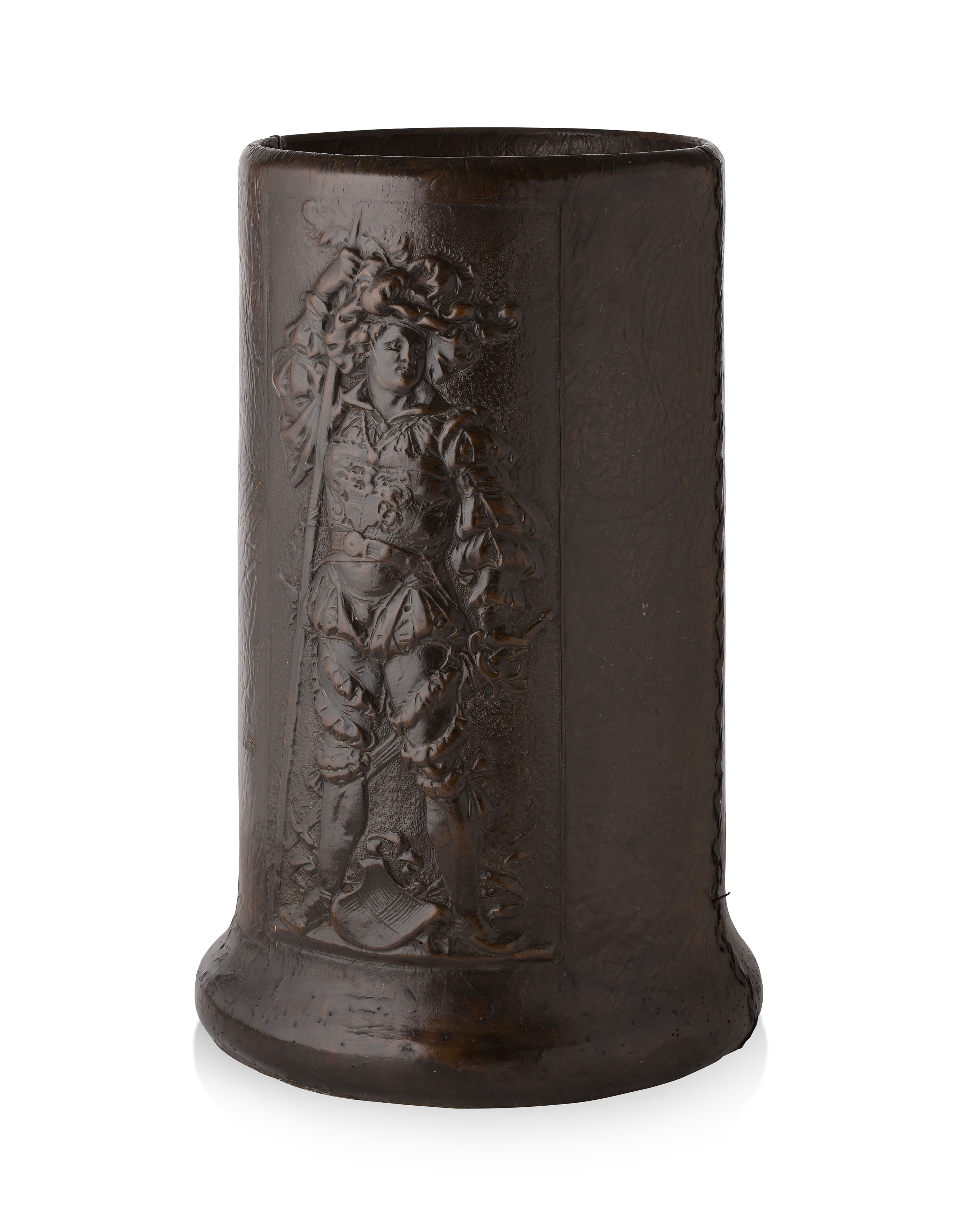 EMBOSSED LEATHER STICK STAND