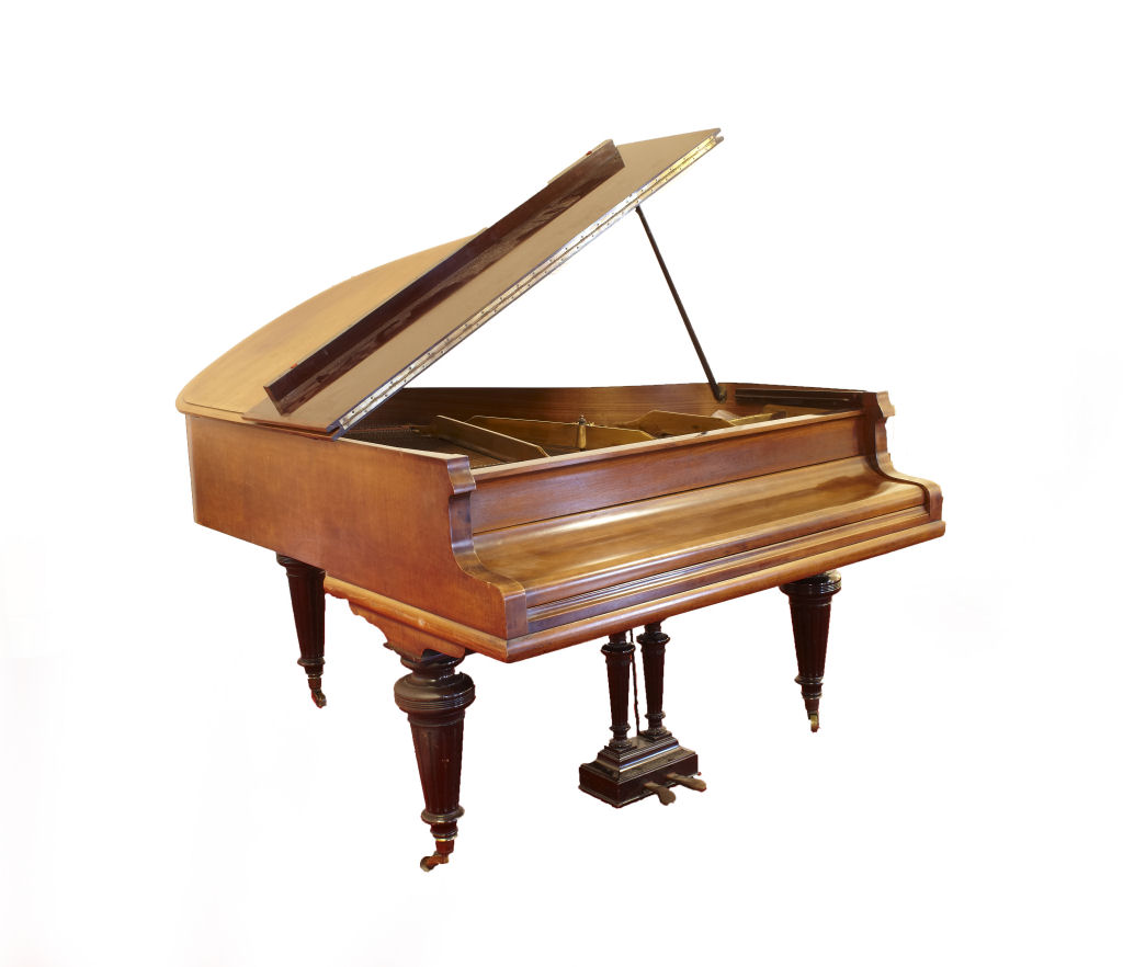 An early 20th century mahogany grand piano By Schiedmayer, Stuttgart