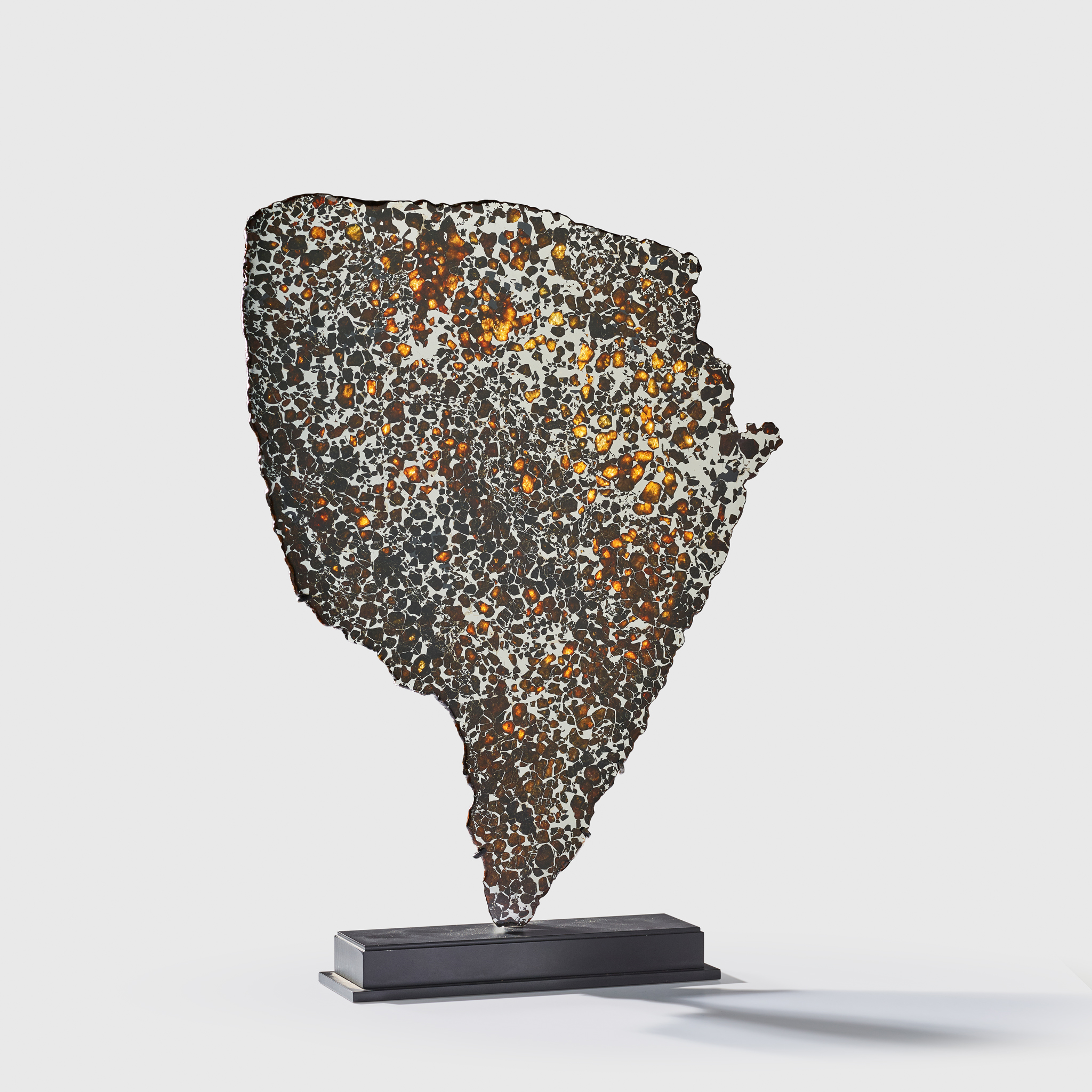 LARGE PALLASITE METEORITE CROSS SECTION SLICE