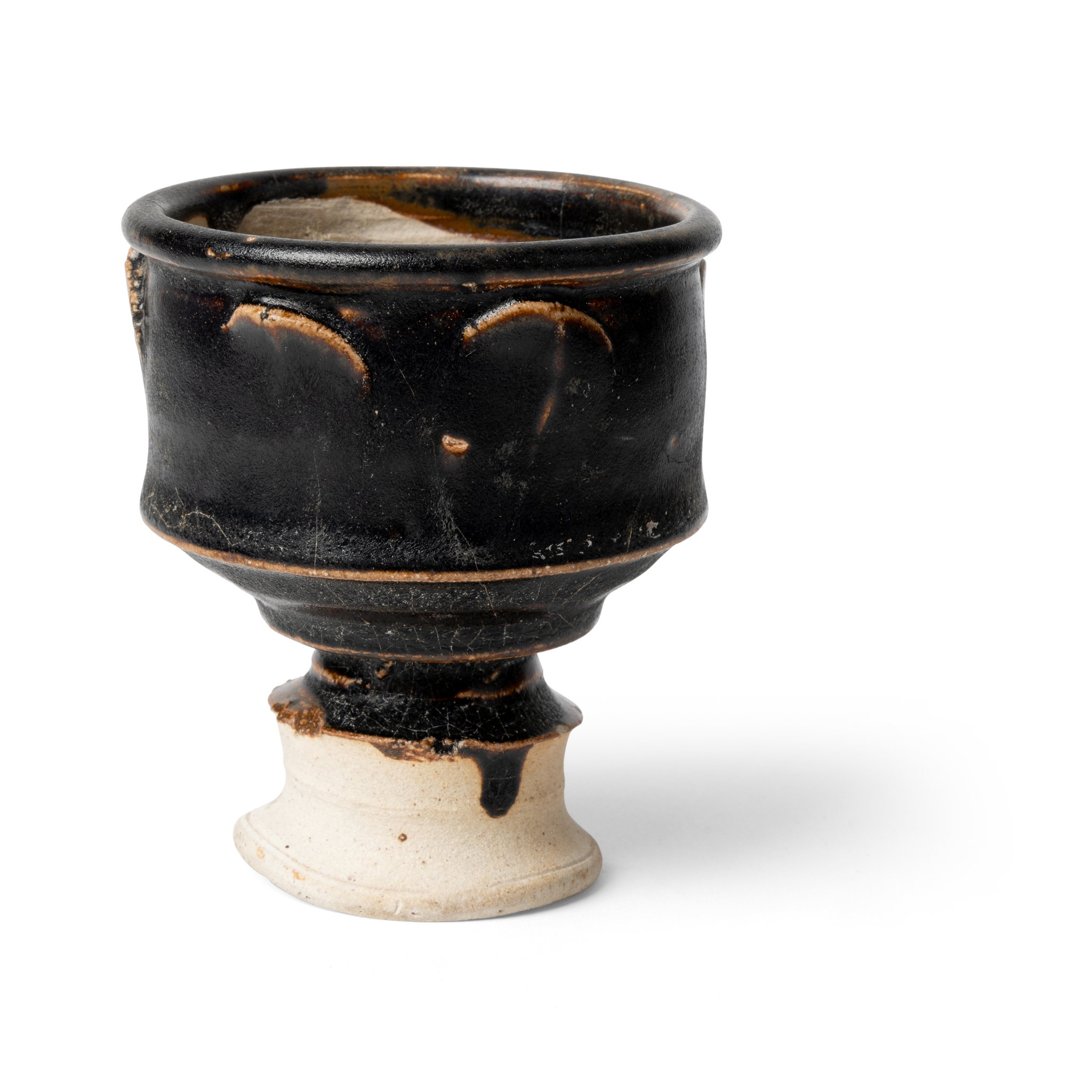 CHINESE JIZHOU BLACK-GLAZED 'LOTUS' INCENSE BURNER