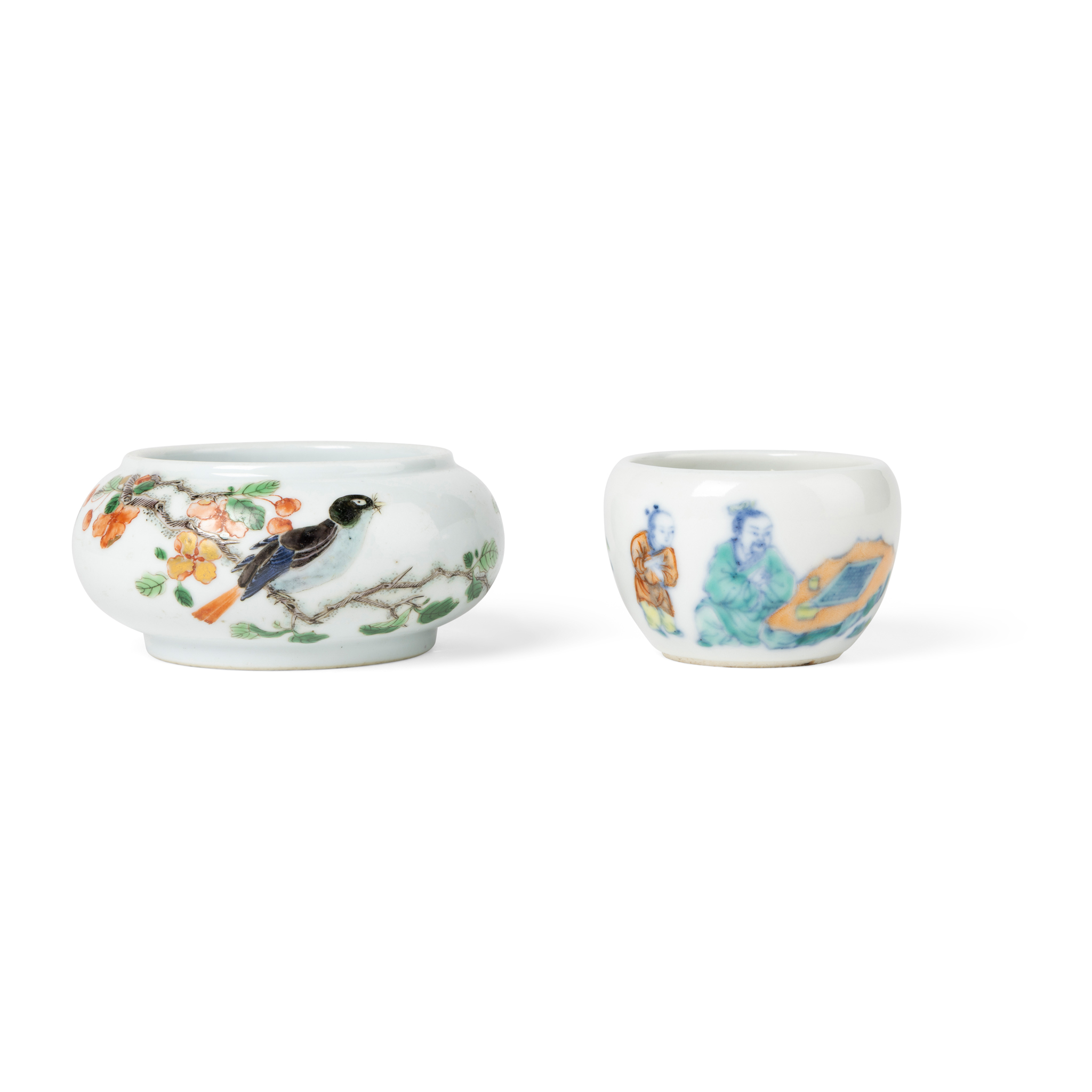 TWO CHINESE PORCELAIN SCHOLAR'S OBJECTS