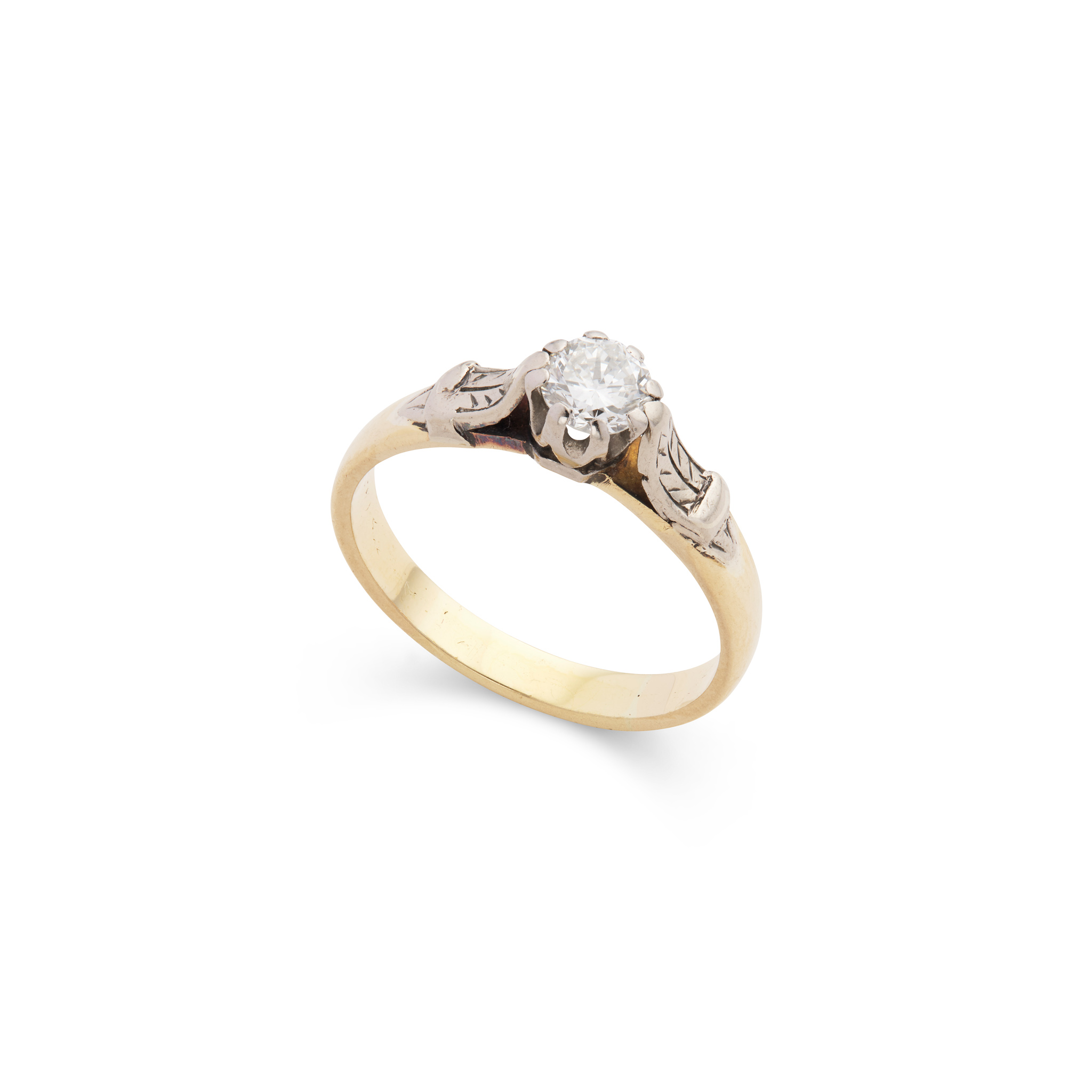 A diamond single-stone ring