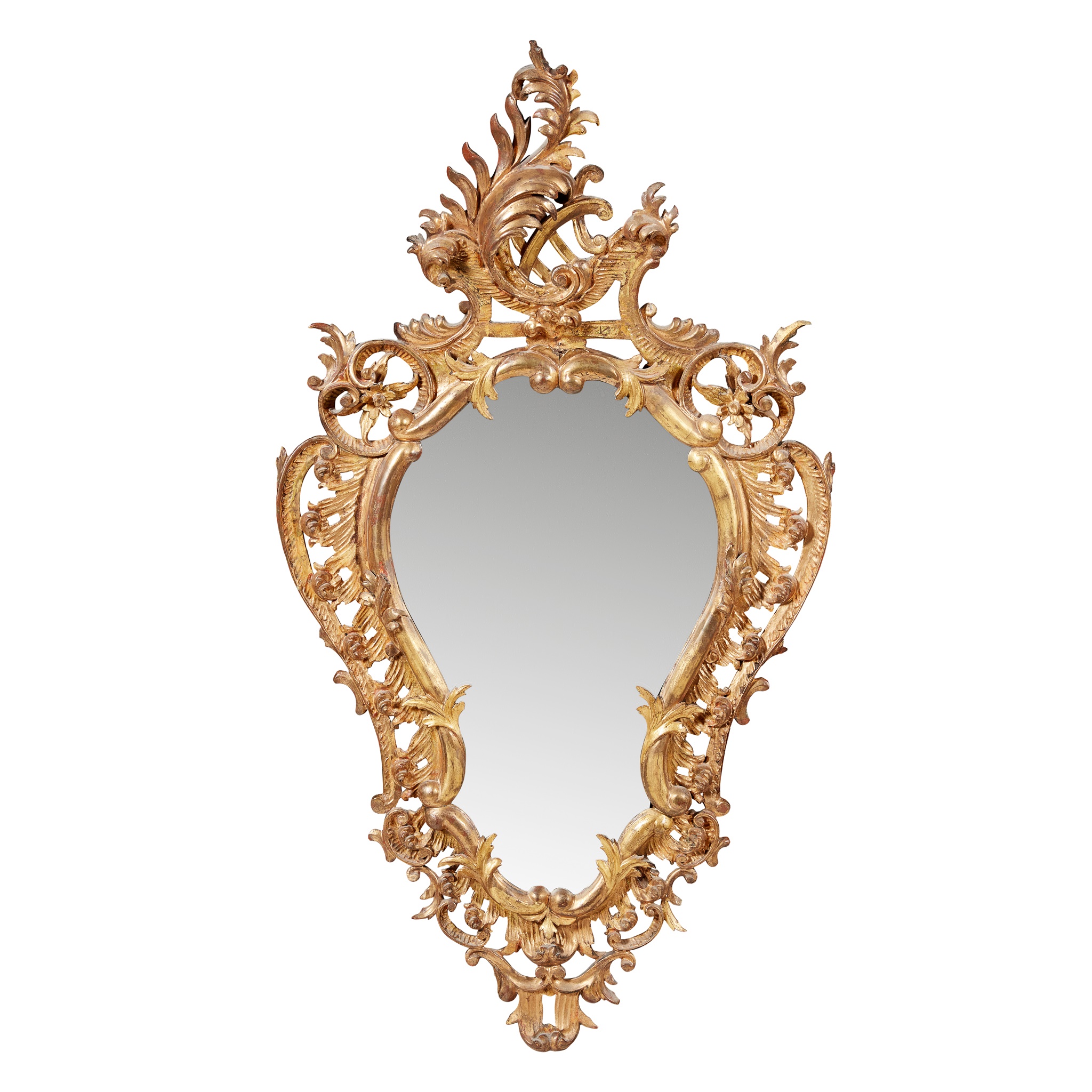 GEORGE II STYLE GILTWOOD MIRROR
