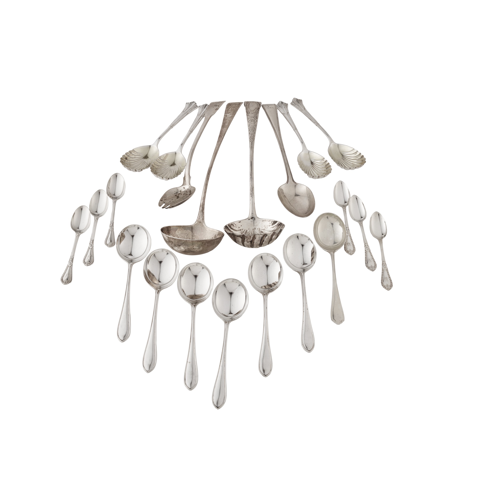 A collection of flatware