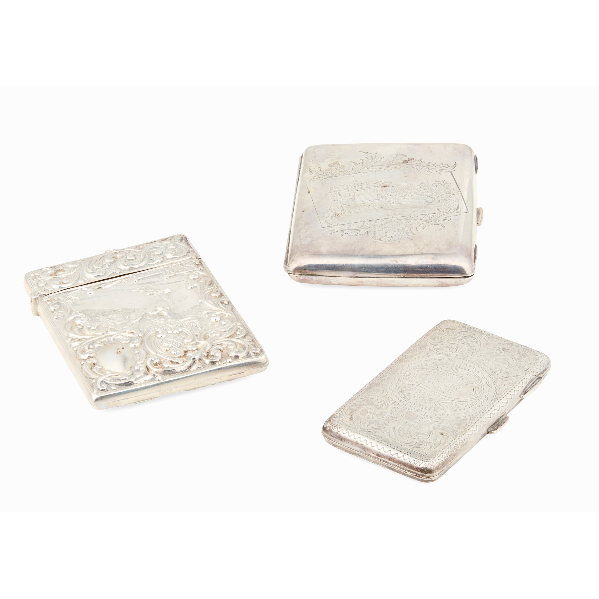 A Scottish interest Edwardian card case