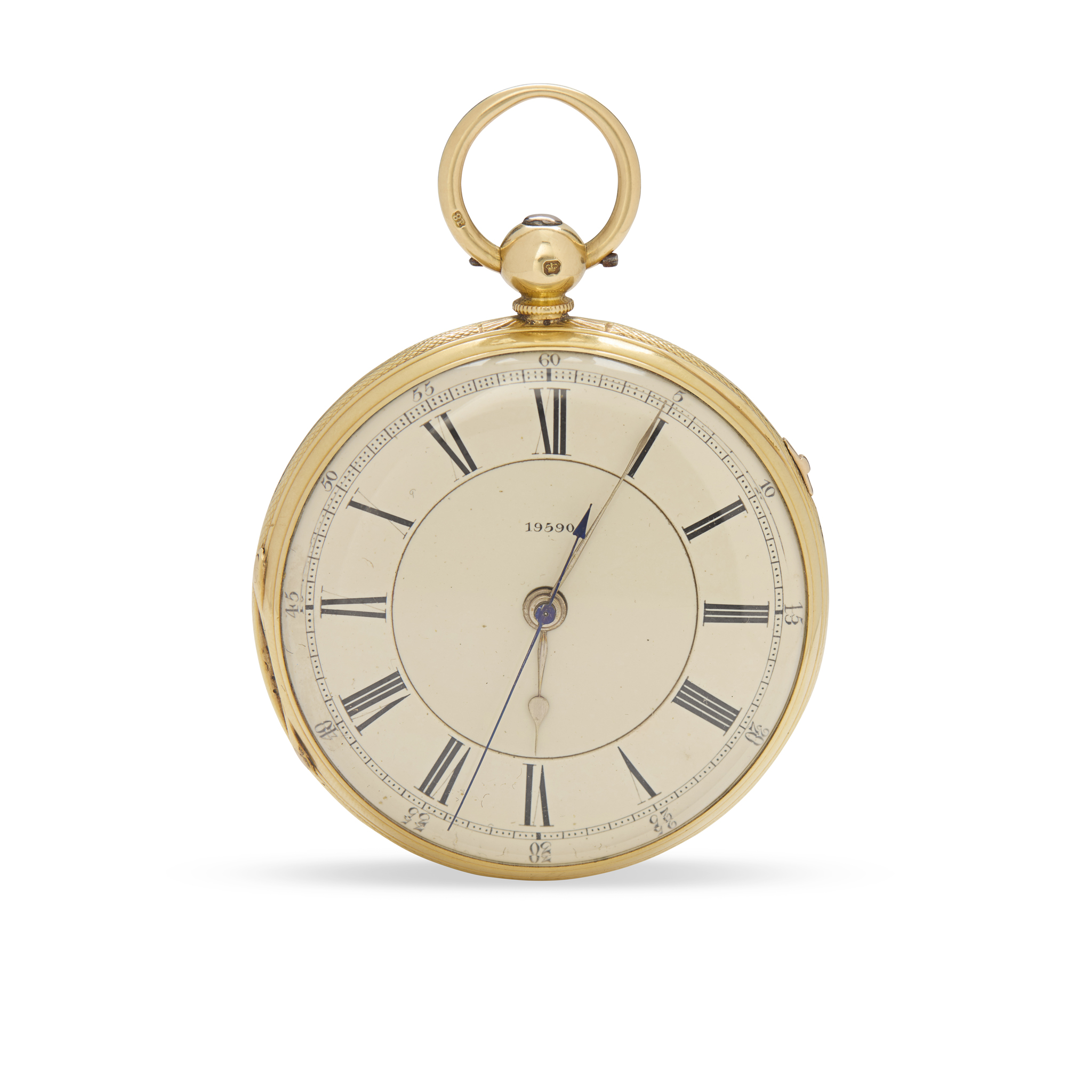 An 18k gold key-wind pocket watch with centre seconds