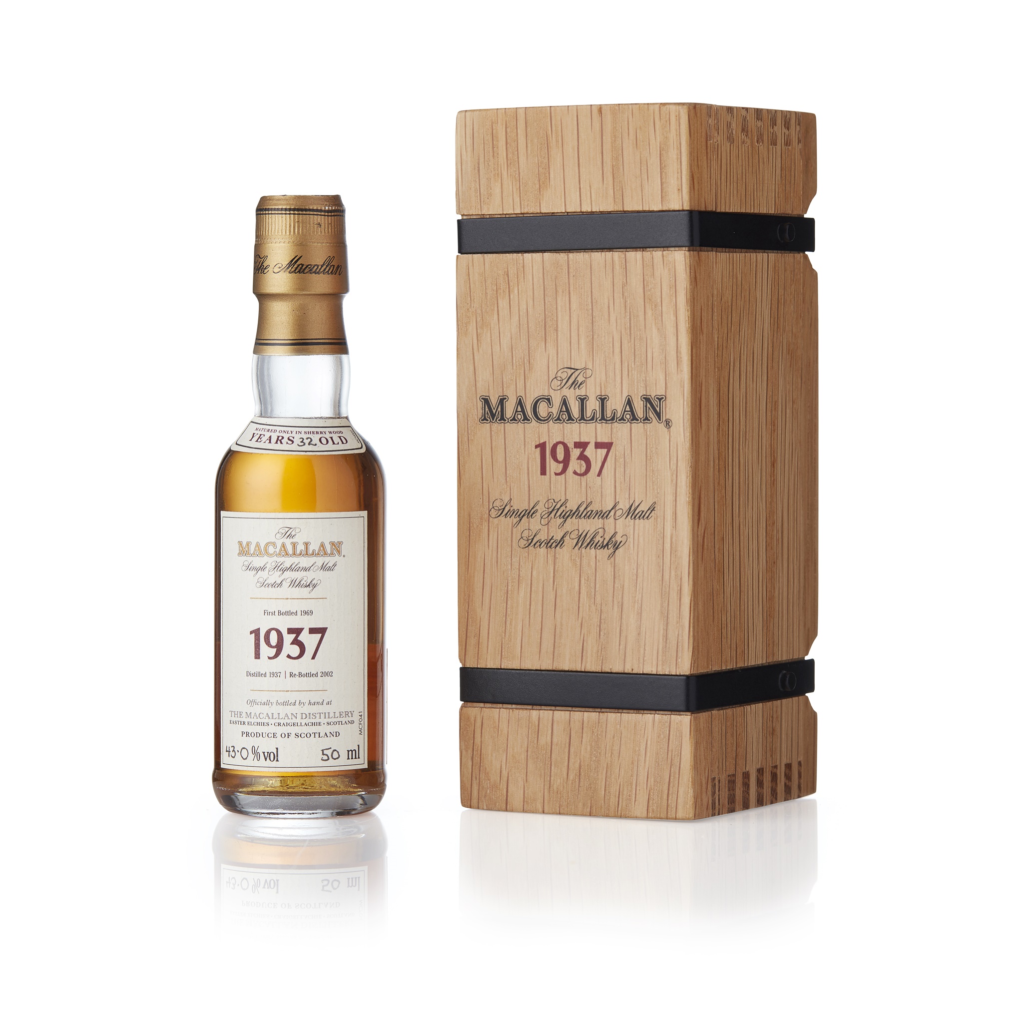 Past auction: THE MACALLAN FINE AND RARE MINIATURE 1937 32 YEAR