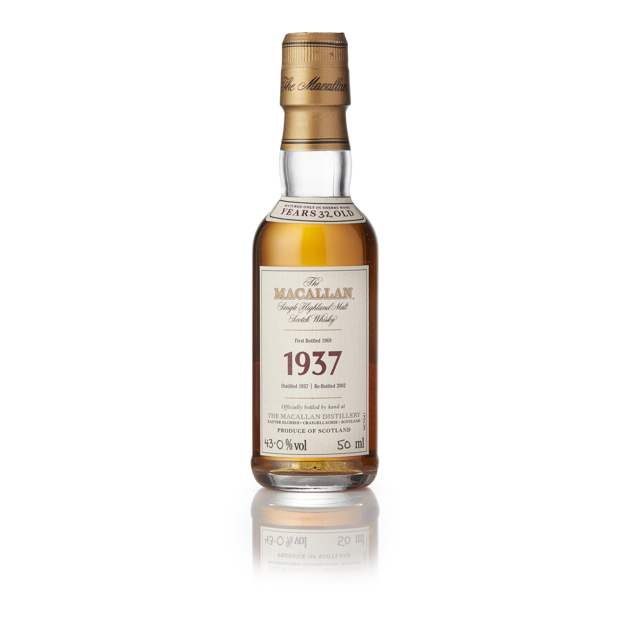 THE MACALLAN FINE AND RARE MINIATURE 1937 32 YEAR OLD