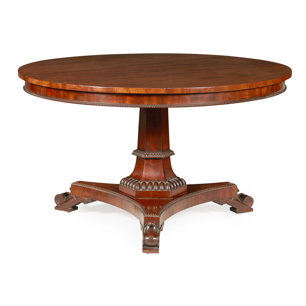 REGENCY MAHOGANY CENTRE TABLE, IN THE MANNER OF GILLOWS